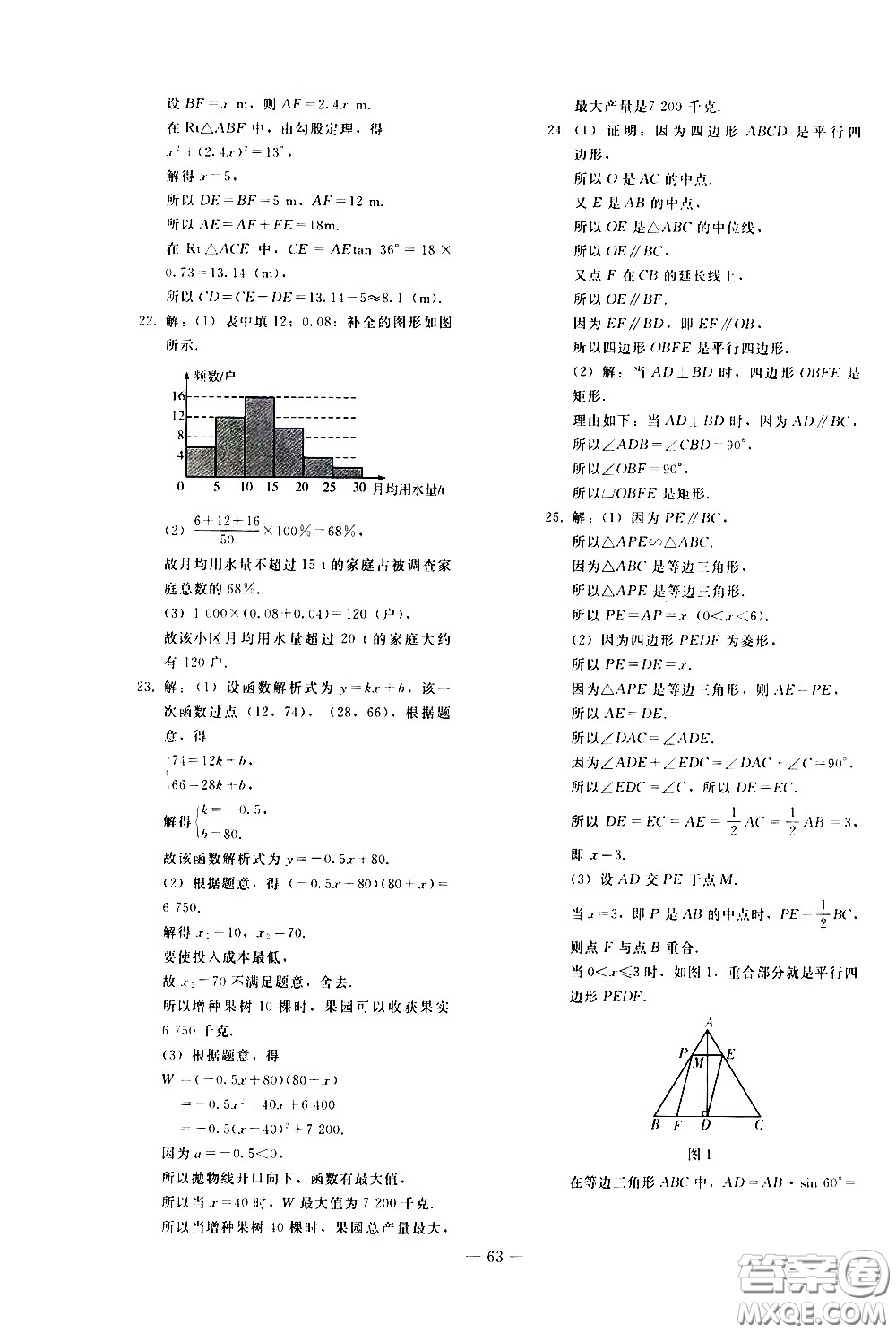 人民教育出版社2021同步輕松練習(xí)數(shù)學(xué)九年級(jí)總復(fù)習(xí)人教版答案