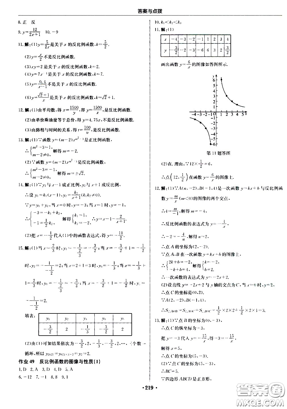 龍門書局2021啟東中學作業(yè)本八年級數學下冊JS蘇教版答案