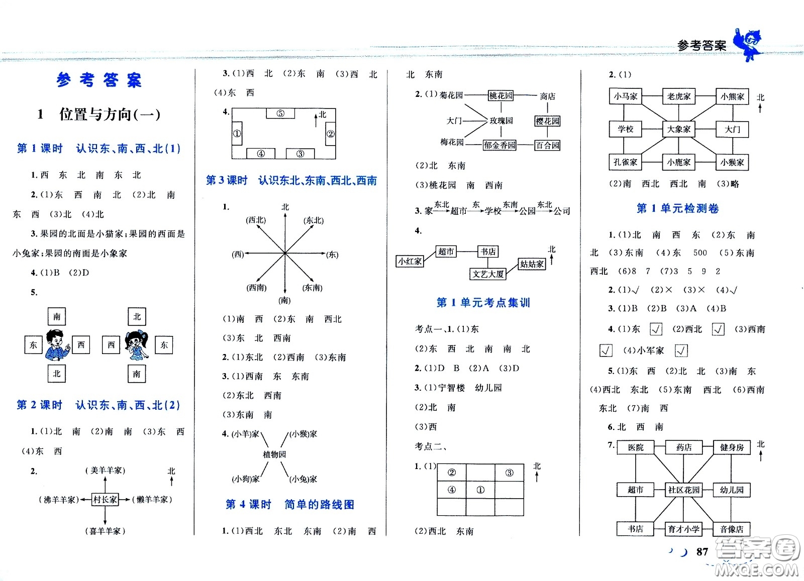 現(xiàn)代教育出版社2021小超人作業(yè)本數(shù)學(xué)三年級(jí)下冊(cè)人教版答案