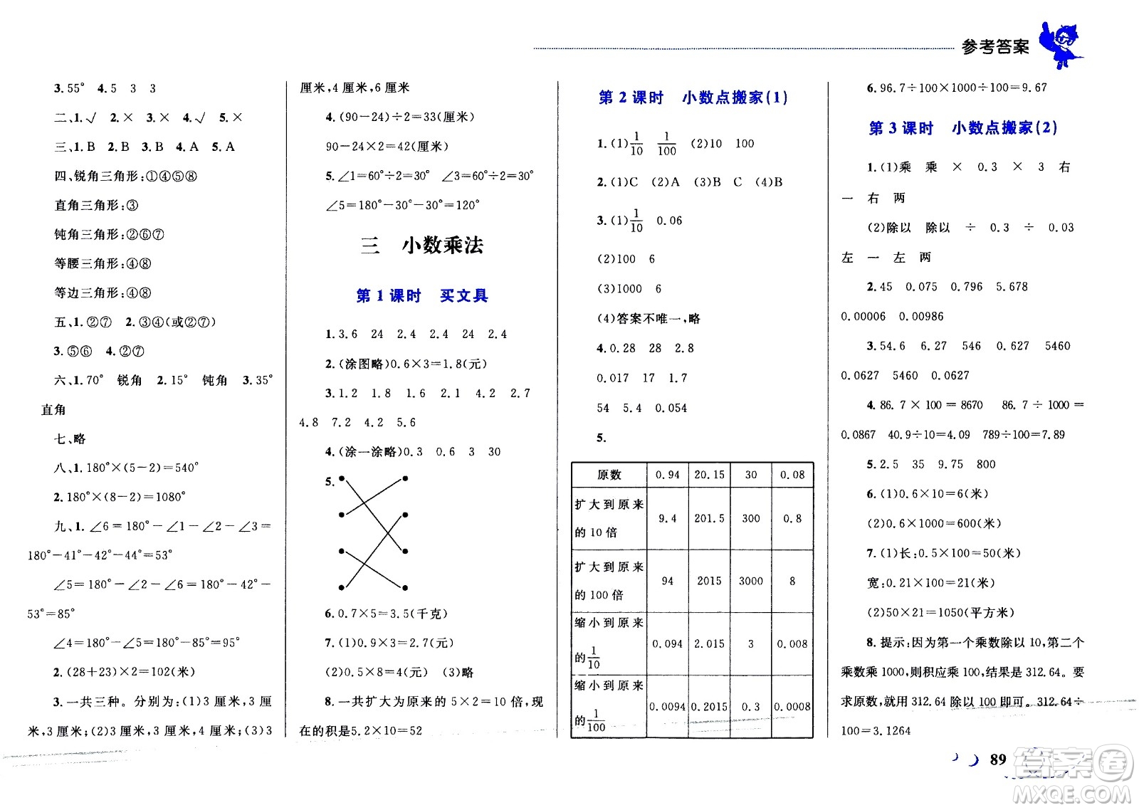 現(xiàn)代教育出版社2021小超人作業(yè)本數(shù)學(xué)四年級(jí)下冊(cè)BS北師大版答案