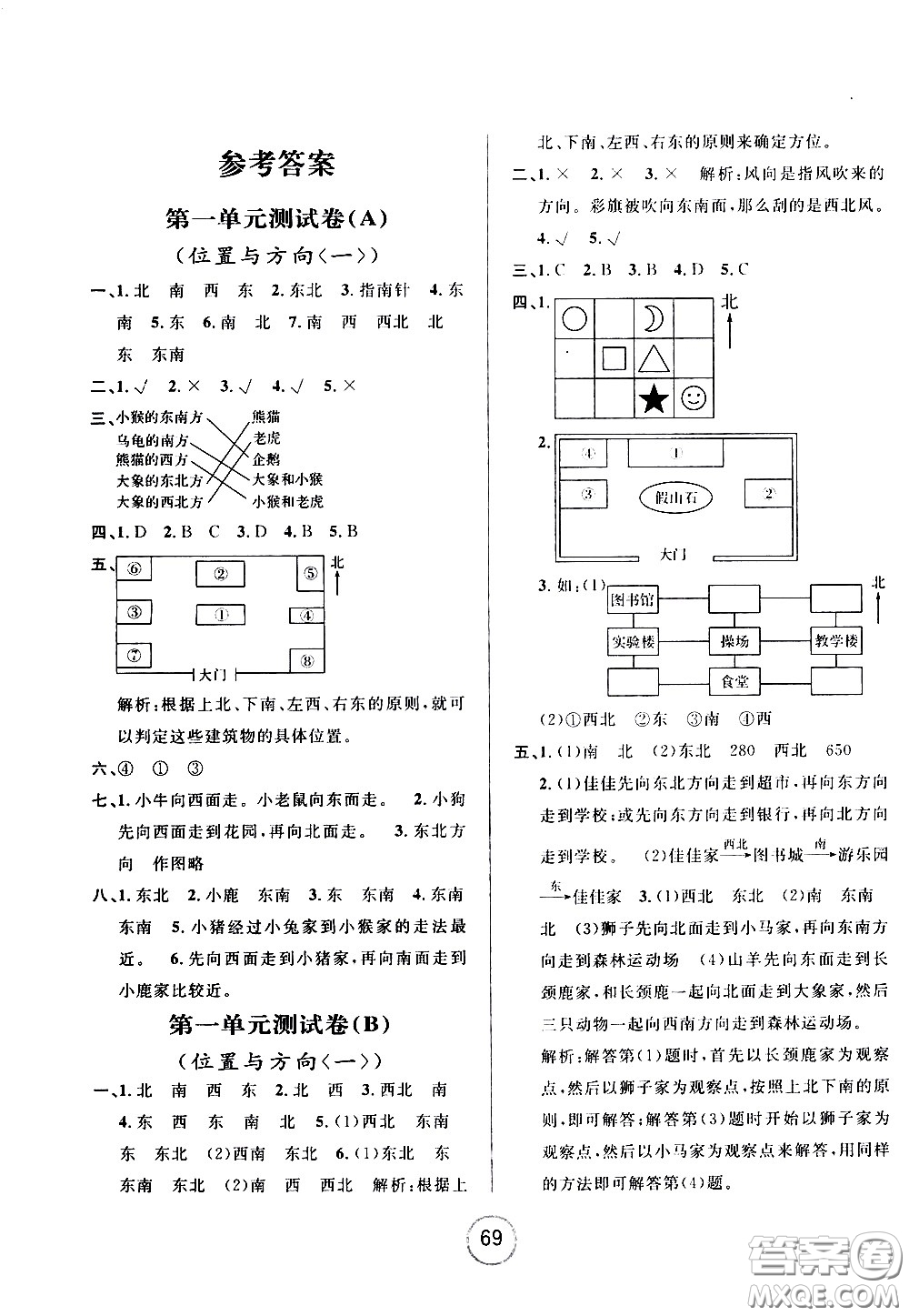 浙江大學(xué)出版社2021浙江名卷數(shù)學(xué)三年級(jí)下冊(cè)R人教版答案