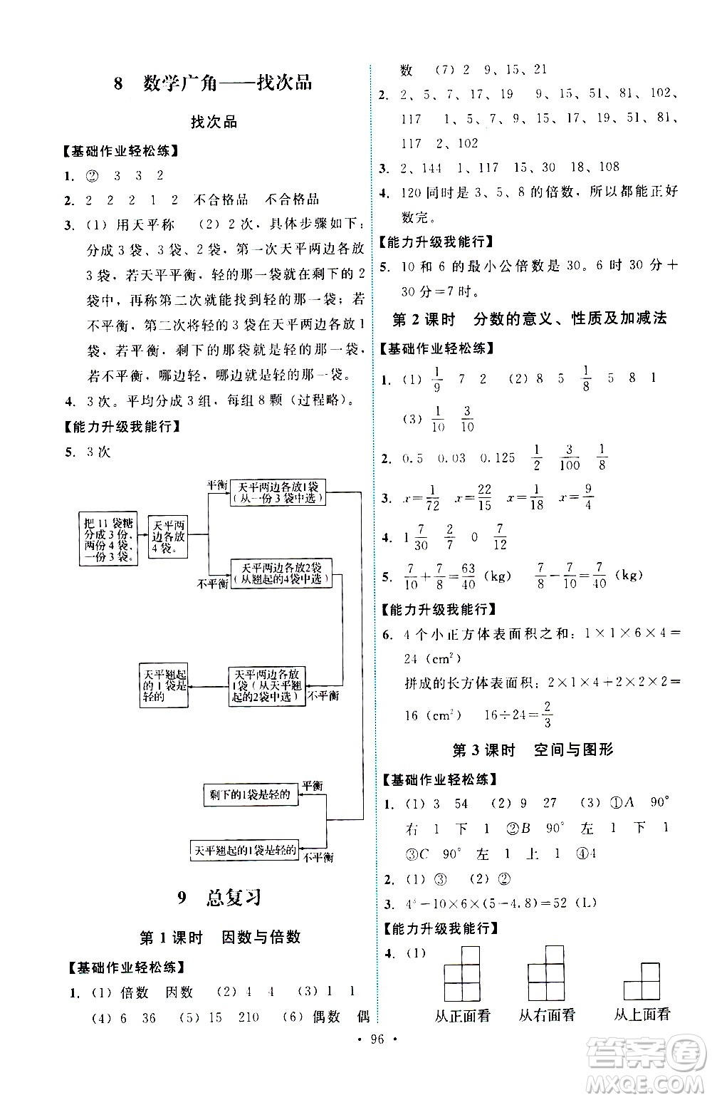 人民教育出版社2021能力培養(yǎng)與測試數(shù)學五年級下冊人教版答案