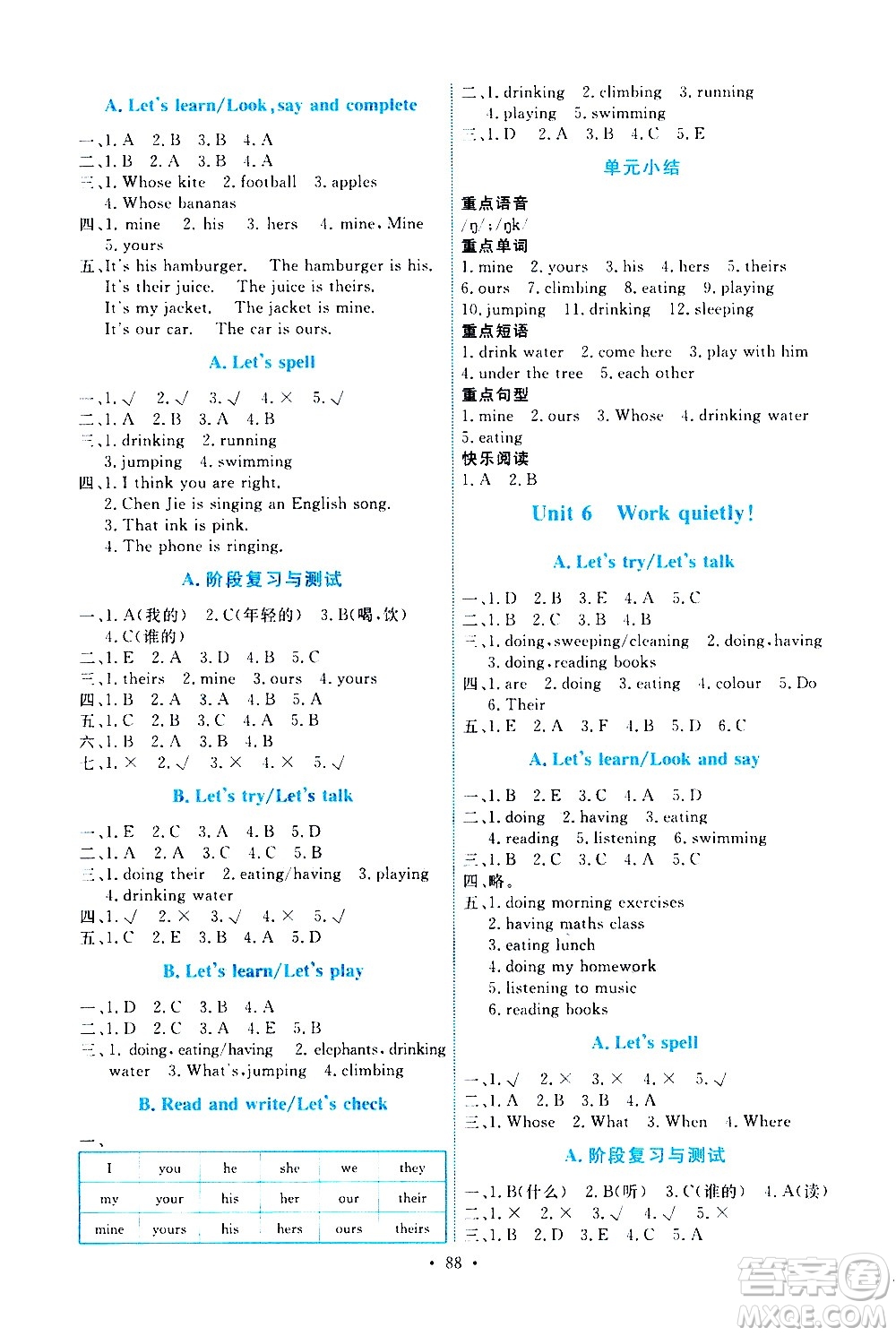 人民教育出版社2021能力培養(yǎng)與測(cè)試英語(yǔ)五年級(jí)下冊(cè)人教版答案