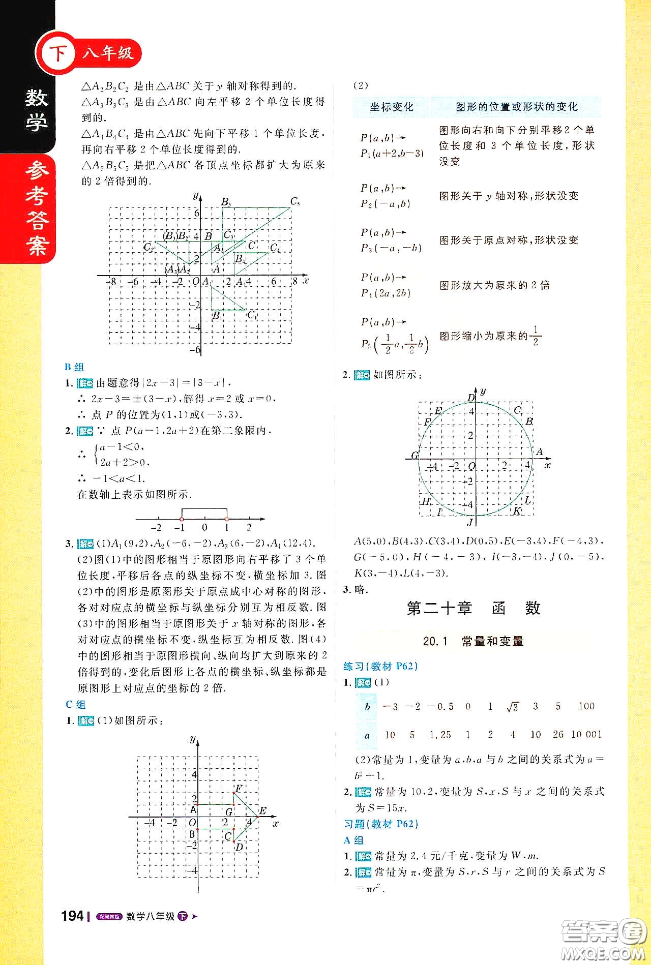 北京教育出版社2021年1+1輕巧奪冠課堂直播八年級數(shù)學下冊冀教版答案