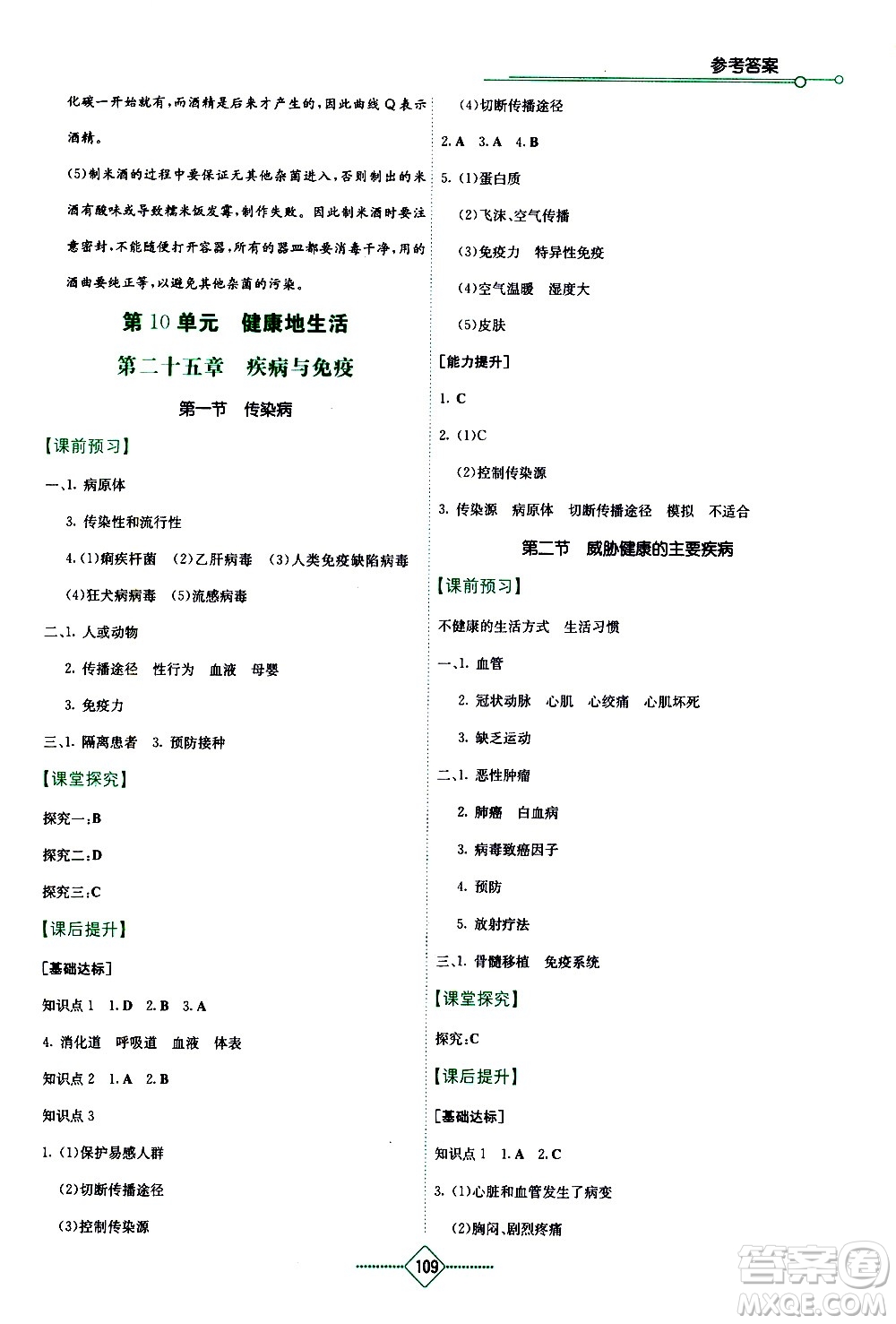 湖南教育出版社2021學(xué)法大視野生物八年級(jí)下冊(cè)蘇教版答案