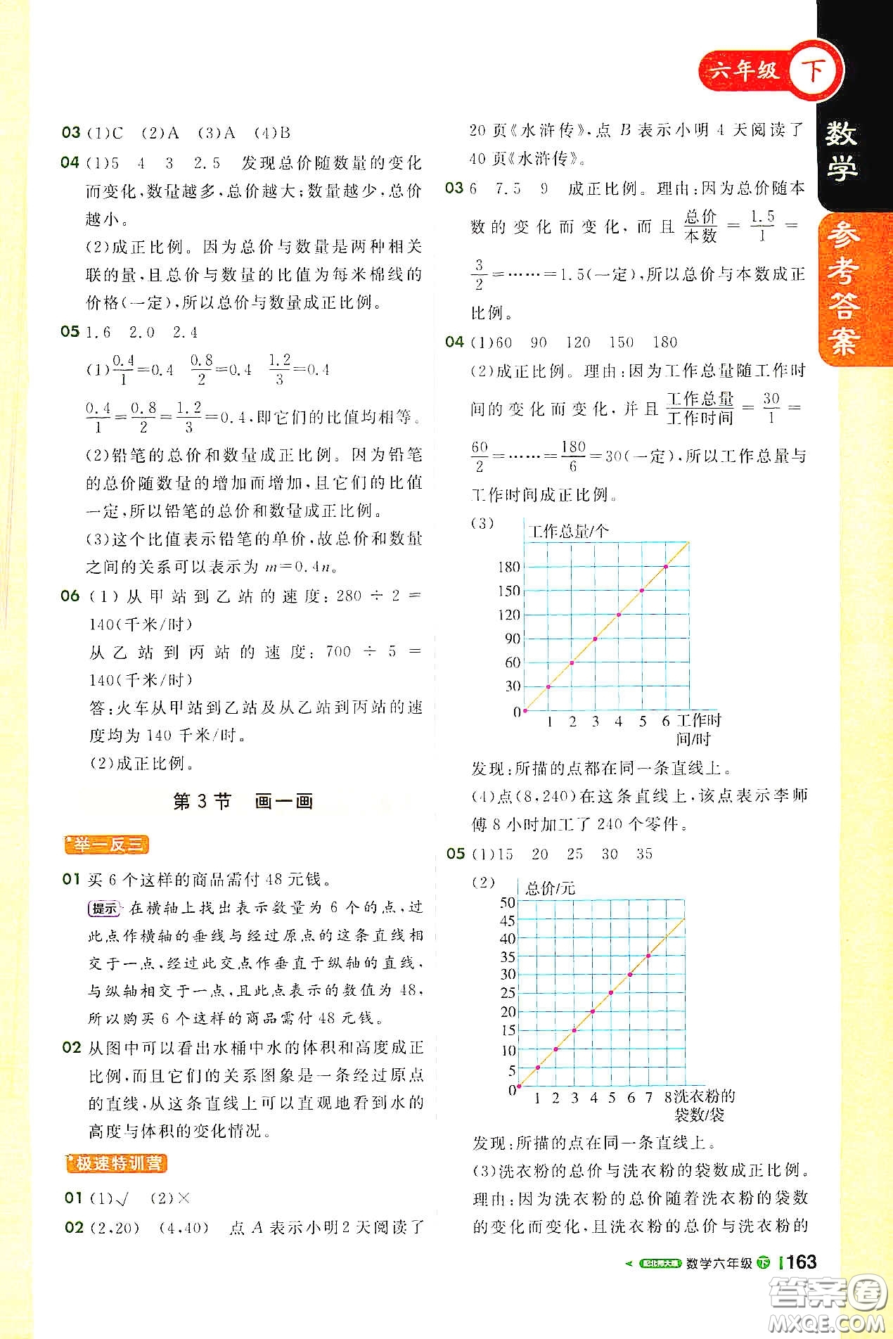 北京教育出版社2021年1+1輕巧奪冠課堂直播六年級(jí)數(shù)學(xué)下冊(cè)北師大版答案