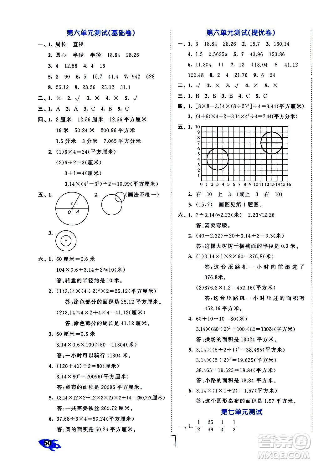 西安出版社2021春季53全優(yōu)卷小學(xué)數(shù)學(xué)五年級下冊SJ蘇教版答案