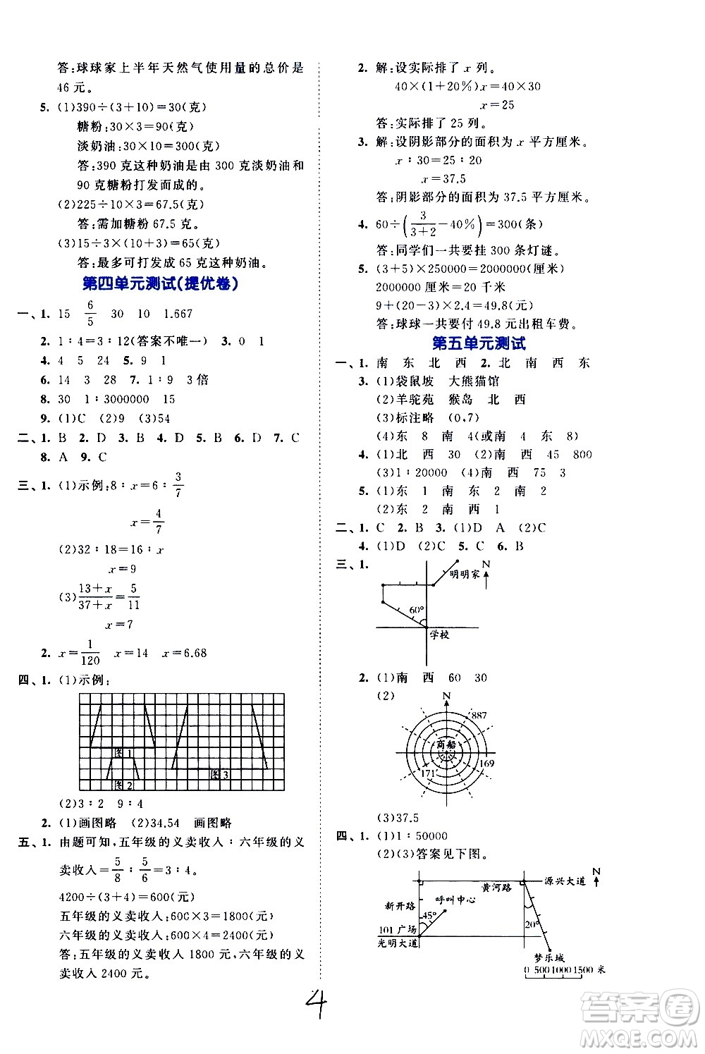 西安出版社2021春季53全優(yōu)卷小學(xué)數(shù)學(xué)六年級(jí)下冊(cè)SJ蘇教版答案