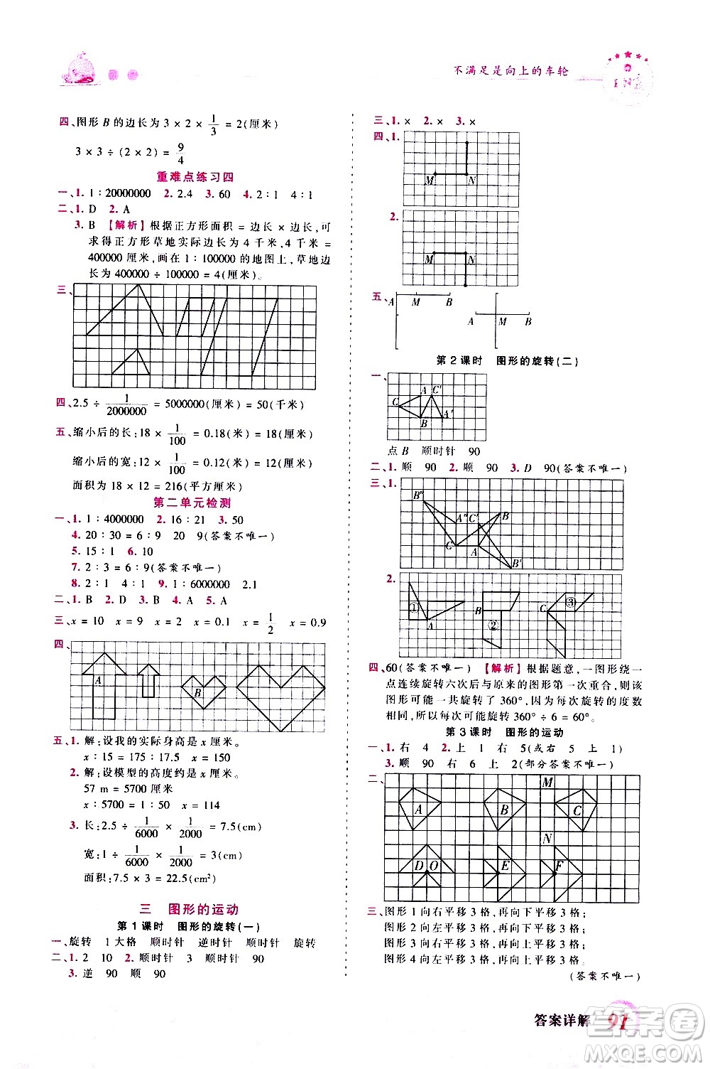 江西人民出版社2021王朝霞創(chuàng)維新課堂數(shù)學六年級下冊BS北師大版答案