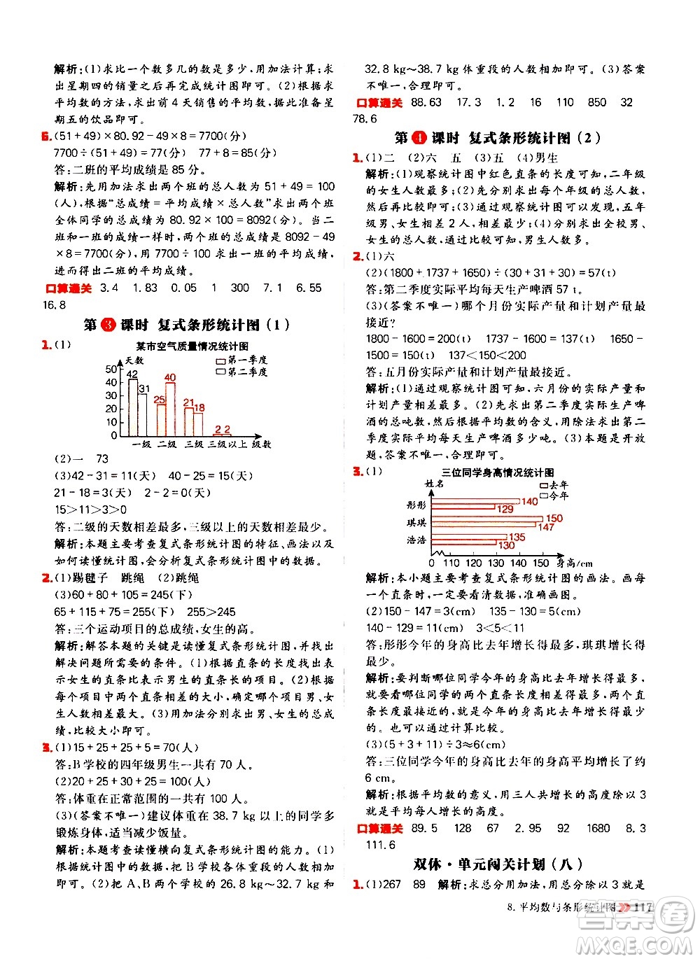 延邊大學(xué)出版社2021春陽光計劃小學(xué)同步數(shù)學(xué)四年級下冊RJ人教版答案