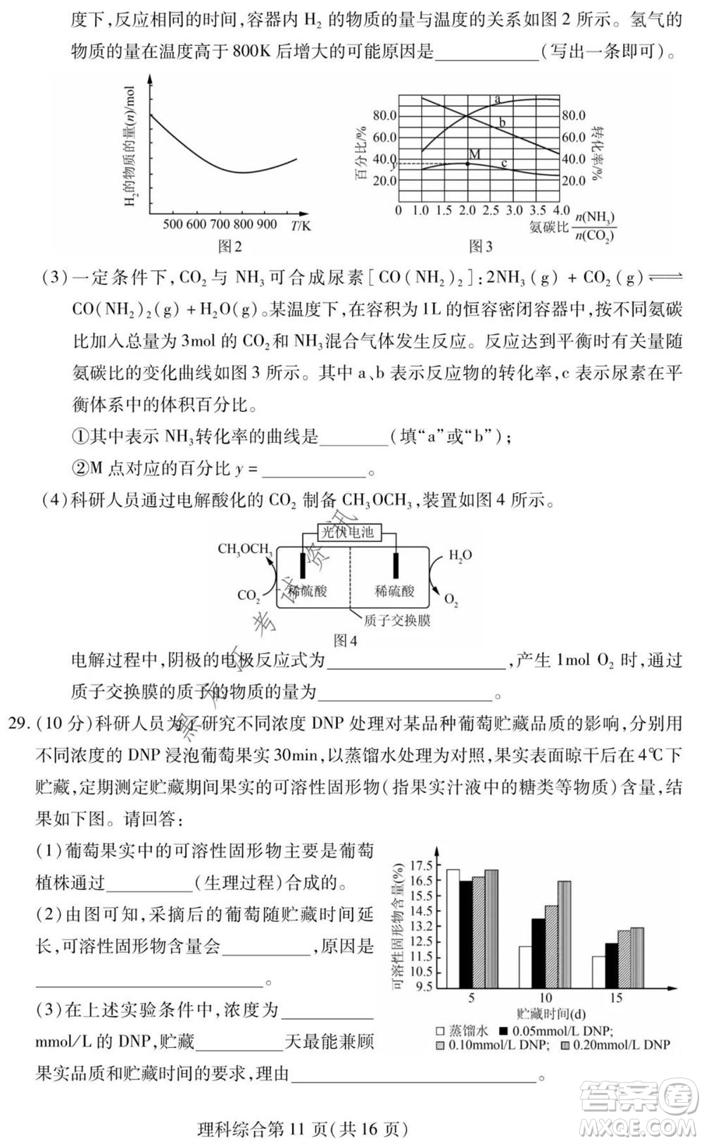 2021年?yáng)|北三省四市教研聯(lián)合體高考模擬試卷二理科綜合試題及答案