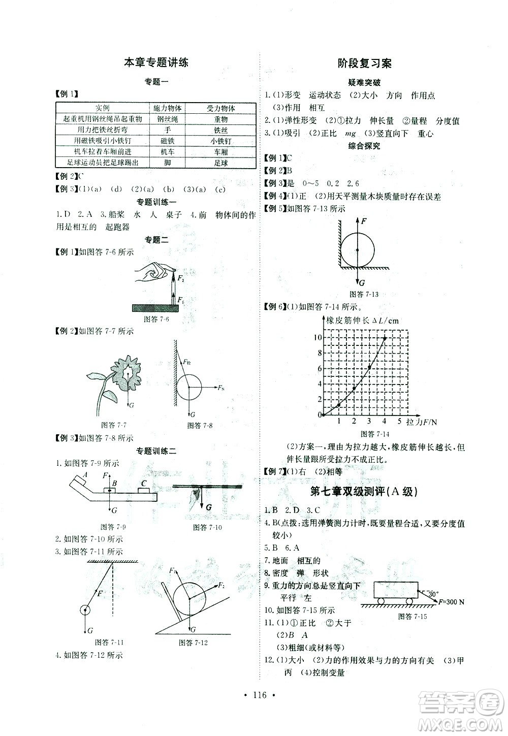 湖北少年兒童出版社2021長(zhǎng)江全能學(xué)案同步練習(xí)冊(cè)物理八年級(jí)下冊(cè)人教版答案