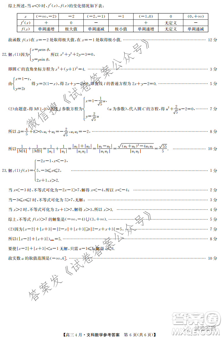 2021年九師聯(lián)盟高三4月聯(lián)考理科數(shù)學試題及答案