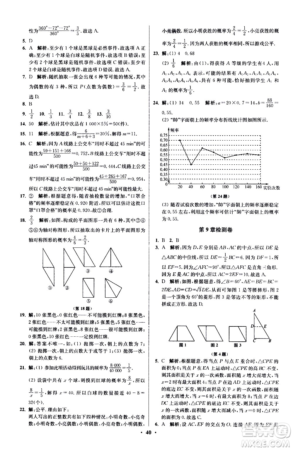 江蘇鳳凰科學(xué)技術(shù)出版社2021初中數(shù)學(xué)小題狂做提優(yōu)版八年級(jí)下冊(cè)蘇科版答案