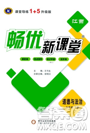 寧夏人民教育出版社2021暢優(yōu)新課堂九年級(jí)道德與法治下冊(cè)人教版江西專版答案