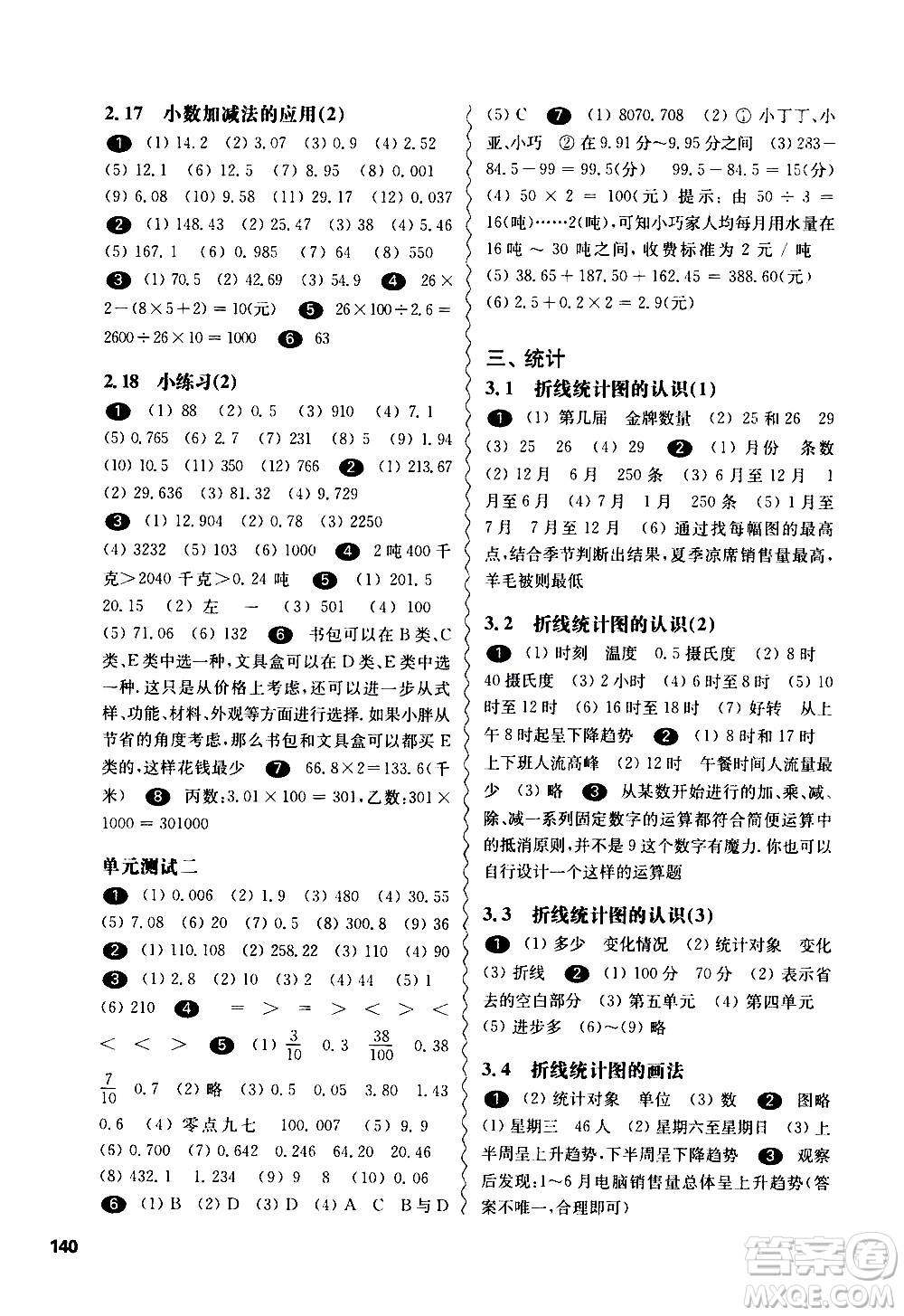 華東師范大學(xué)出版社2021華東師大版一課一練四年級數(shù)學(xué)第二學(xué)期答案