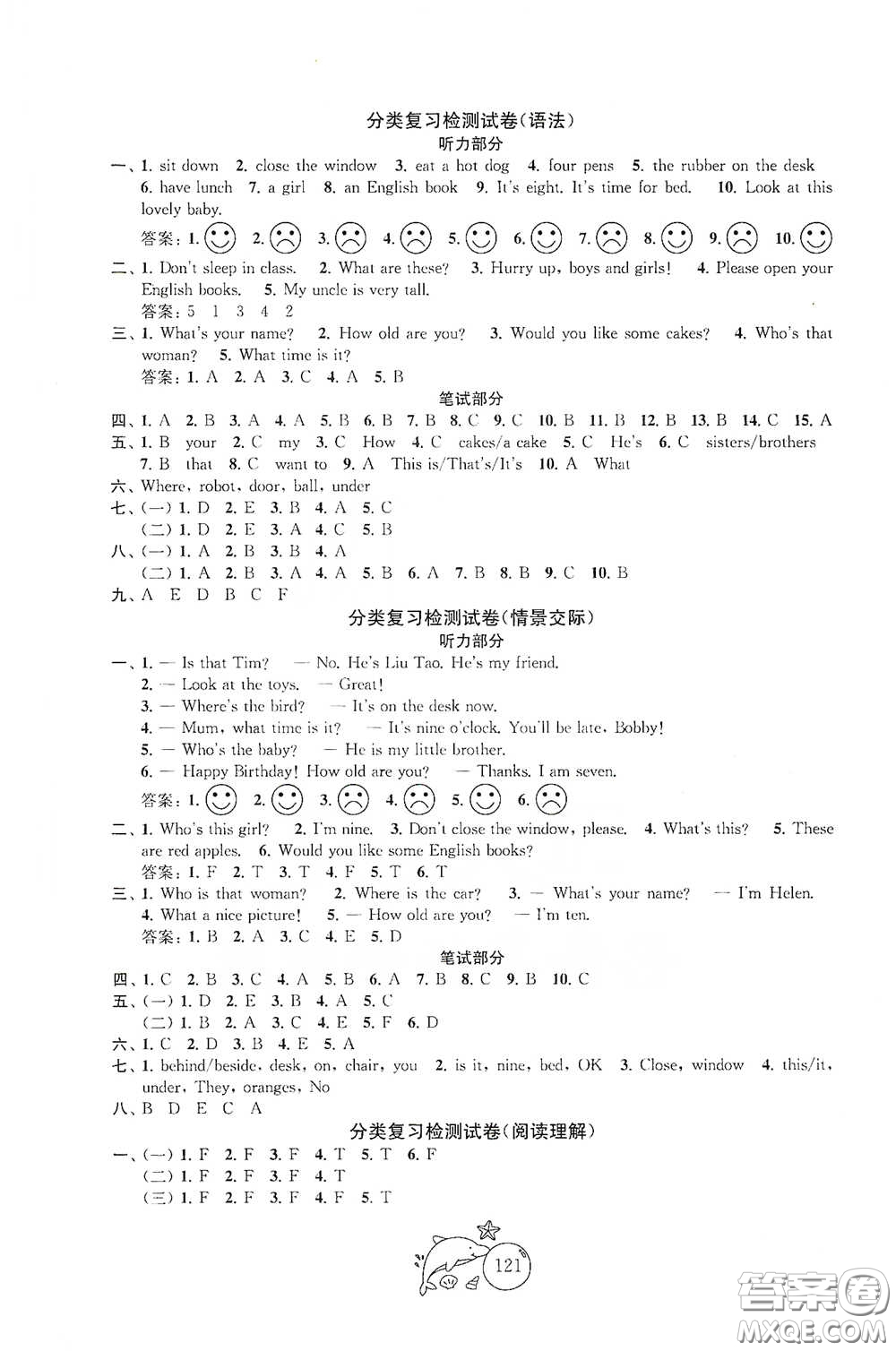 蘇州大學(xué)出版社2021金鑰匙1+1目標(biāo)檢測(cè)三年級(jí)英語下冊(cè)國標(biāo)江蘇版答案