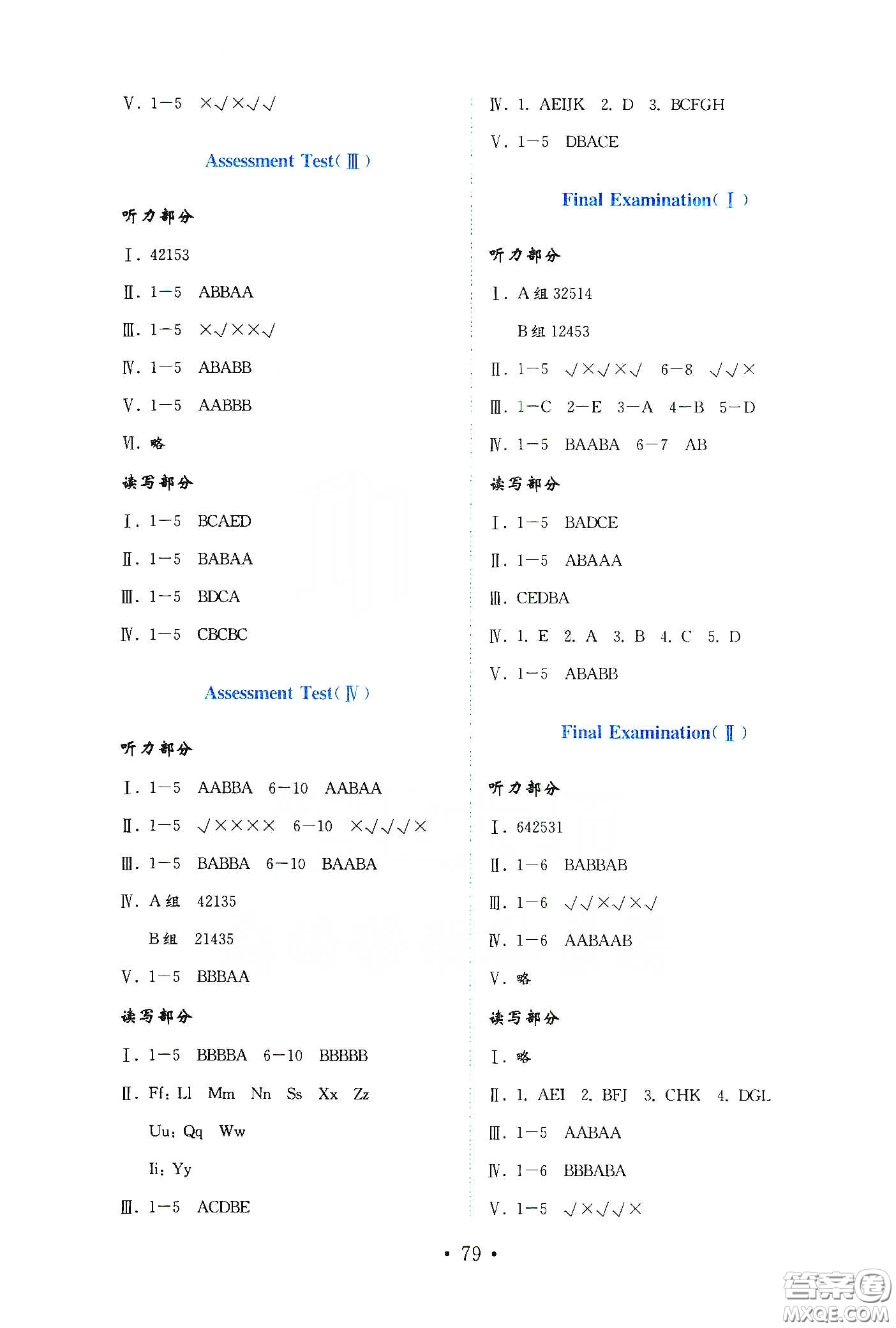 山東教育出版社2021金版小學(xué)英語試卷金鑰匙三年級(jí)下冊(cè)三年級(jí)起點(diǎn)答案