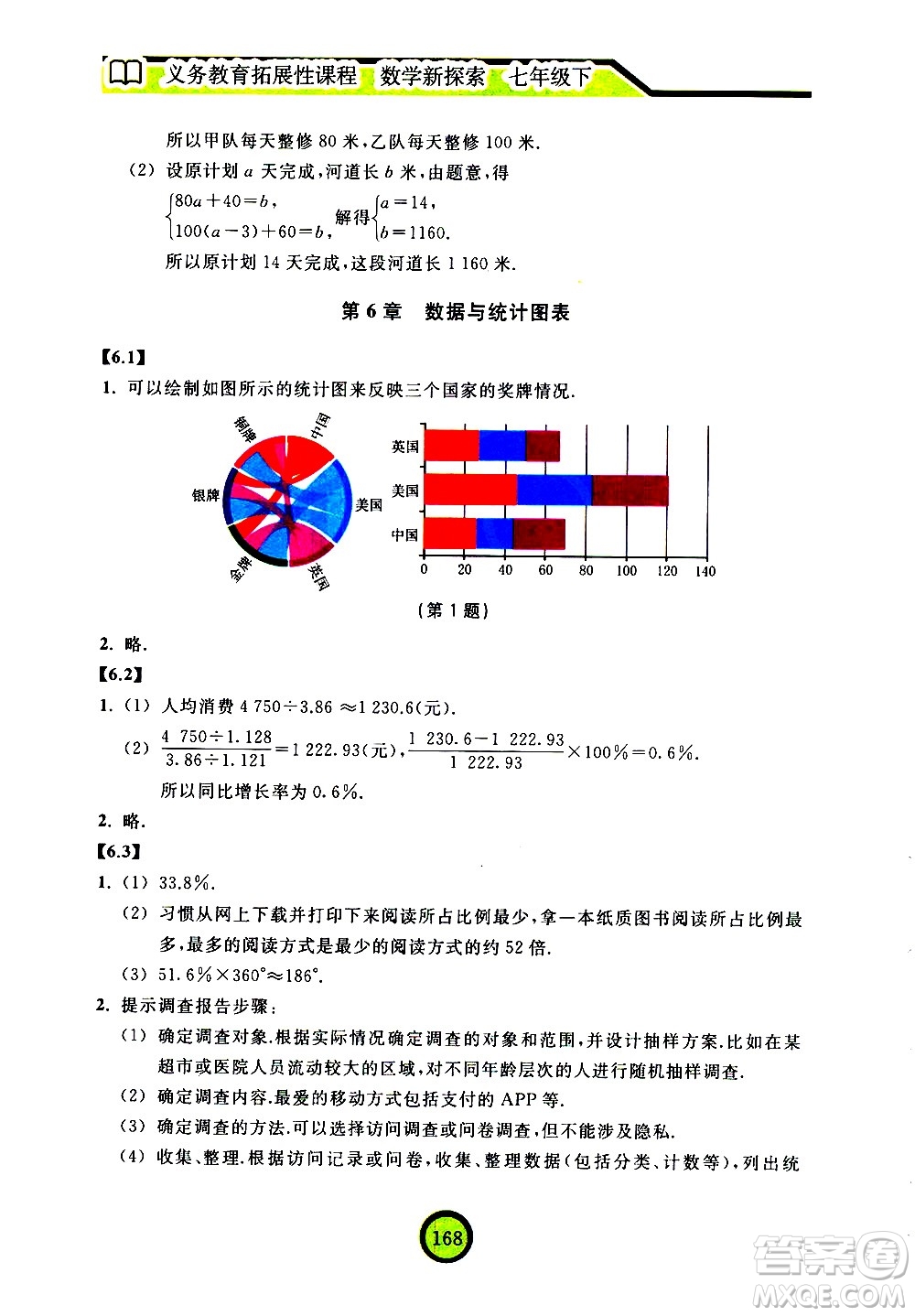 浙江教育出版社2021數學新探索七年級下冊人教版答案