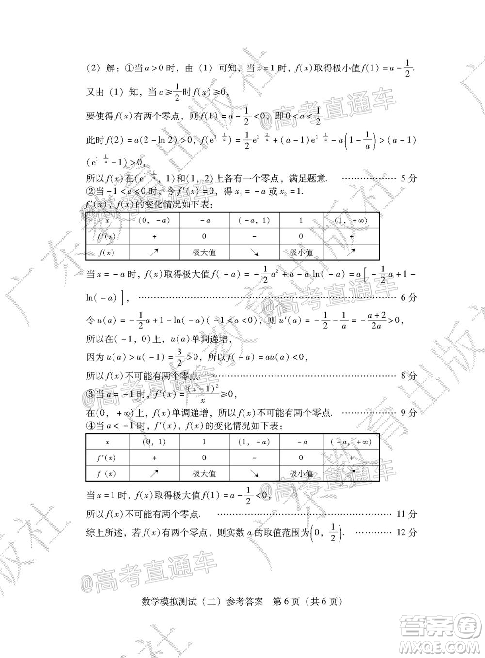 2021年普通高等學(xué)校招生全國(guó)統(tǒng)一考試模擬測(cè)試二數(shù)學(xué)試題及答案