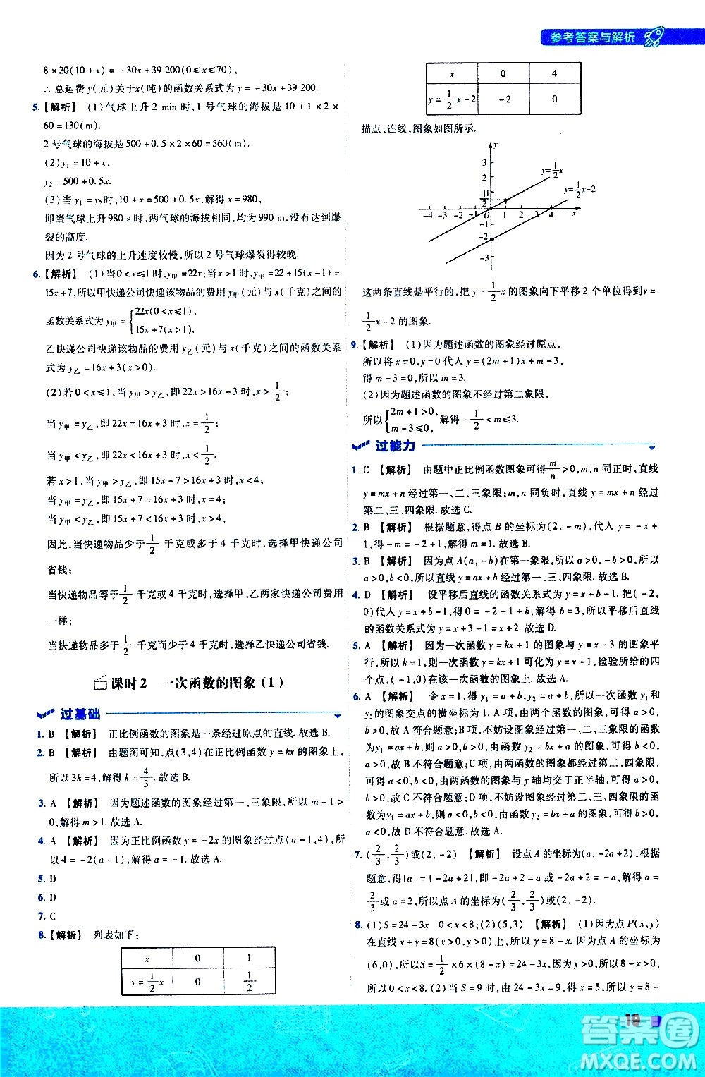 南京師范大學(xué)出版社2021版一遍過初中數(shù)學(xué)八年級下冊HDSD華東師大版答案