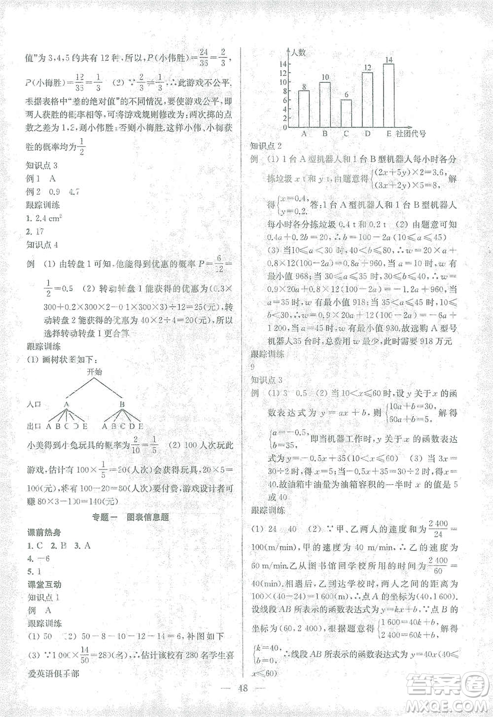 蘇州大學(xué)出版社2021金鑰匙1+1中考總復(fù)習(xí)數(shù)學(xué)國標(biāo)江蘇版答案