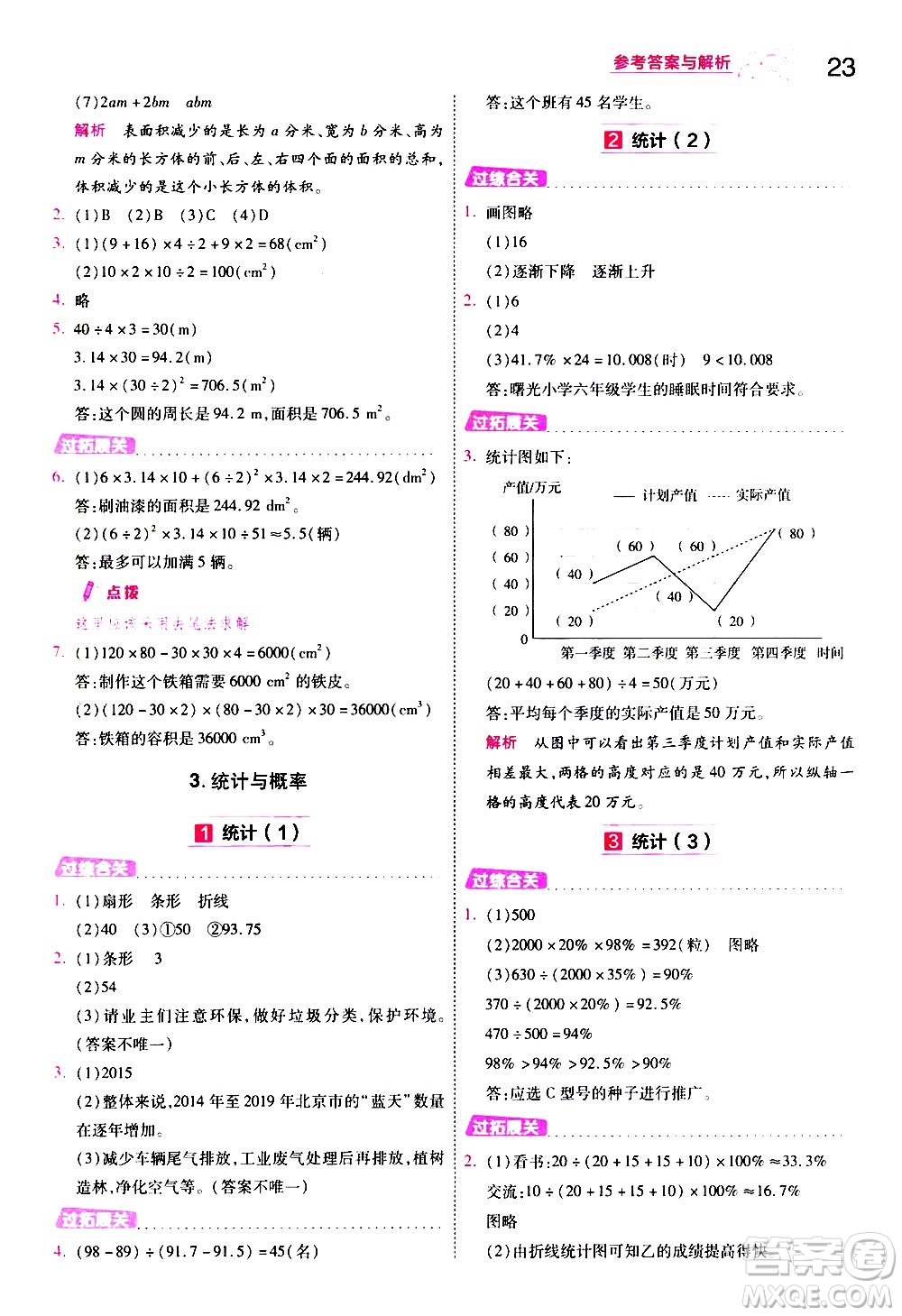 南京師范大學(xué)出版社2021春季一遍過(guò)小學(xué)數(shù)學(xué)六年級(jí)下冊(cè)BSD北師大版答案