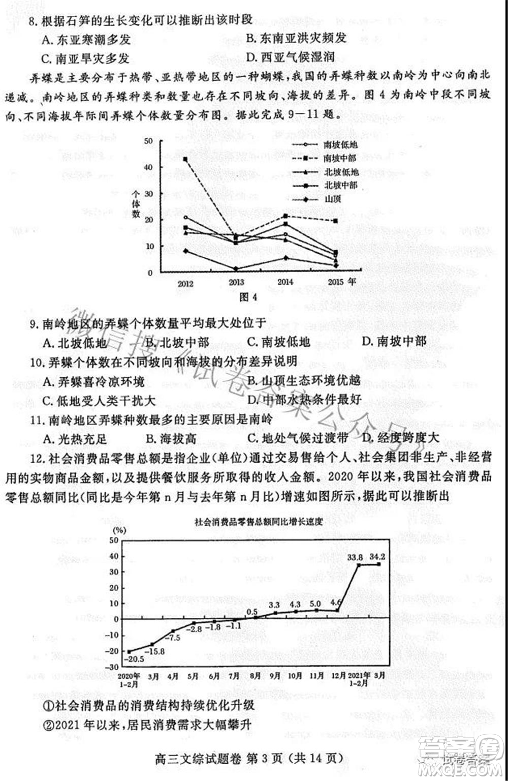 鄭州市2021年高中畢業(yè)年級第三次質(zhì)量預(yù)測文科綜合試題及答案