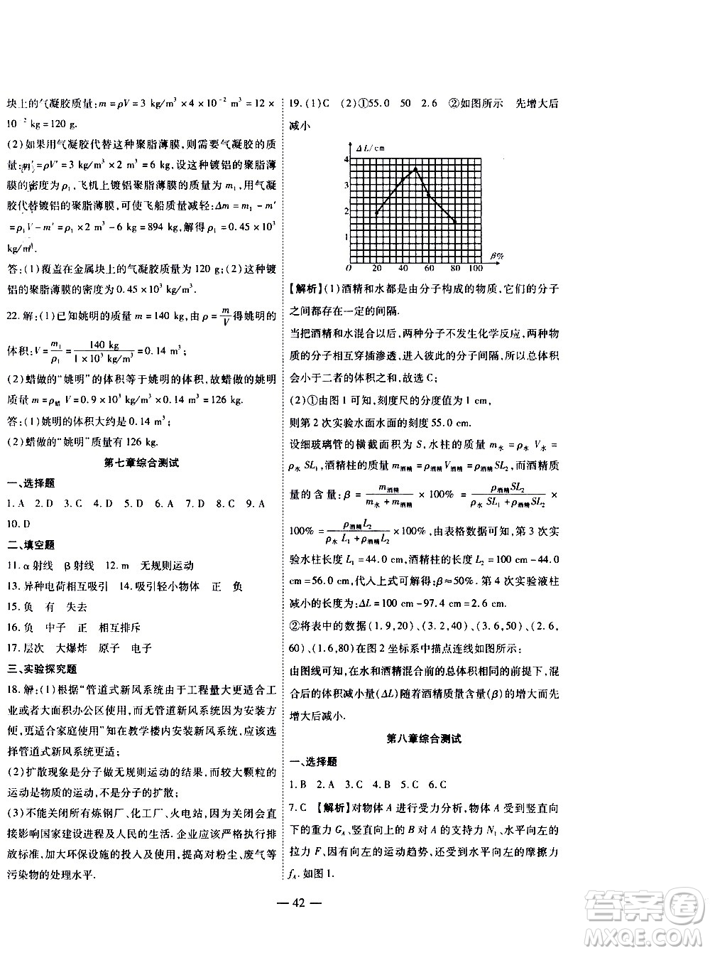 世界圖書出版公司2021新課程成長資源課時精練物理八年級下冊蘇科版答案