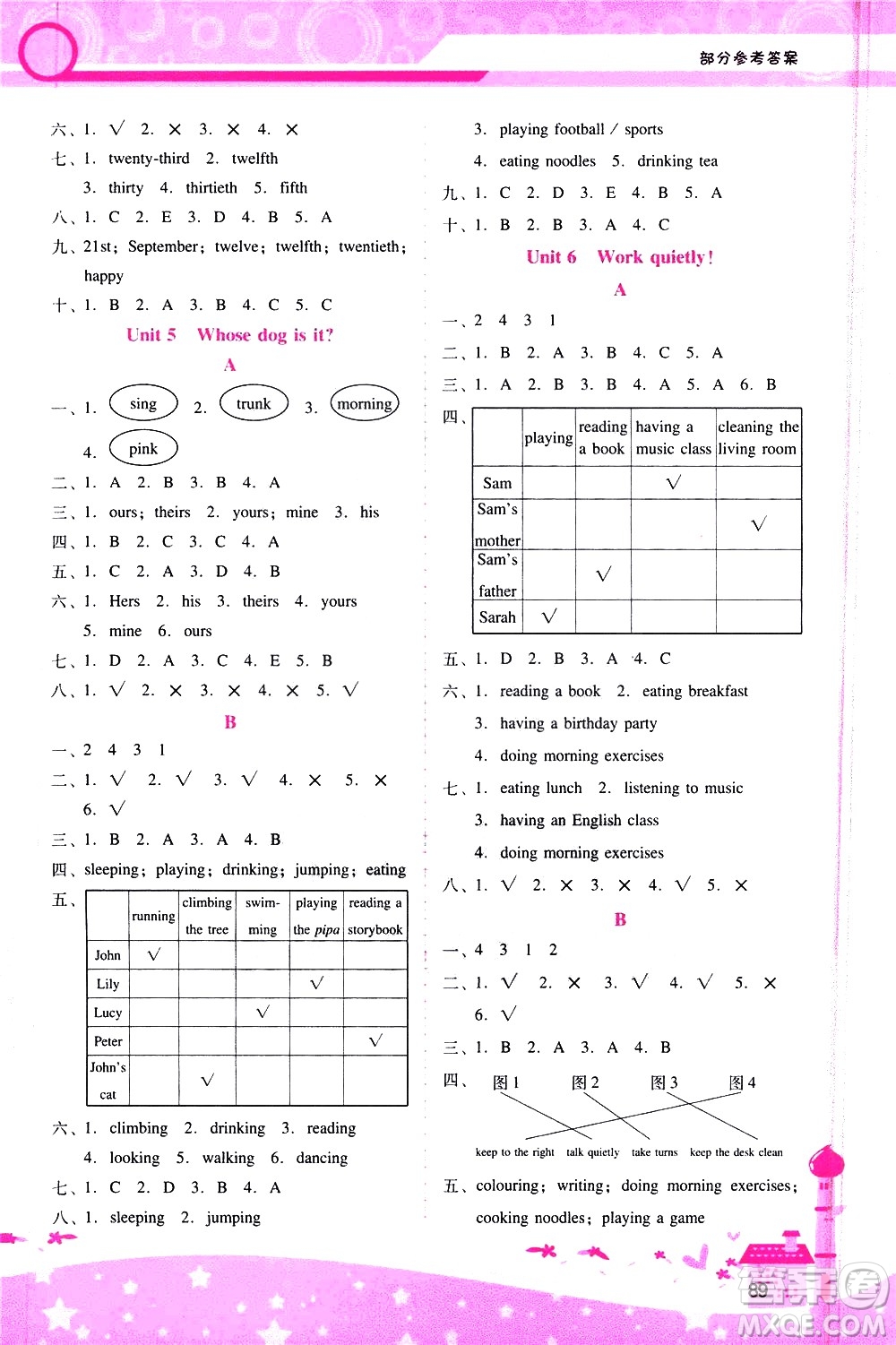 廣西師范大學(xué)出版社2021新課程學(xué)習(xí)輔導(dǎo)英語五年級下冊人教版答案