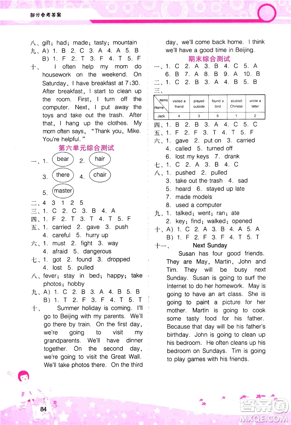 廣西師范大學(xué)出版社2021新課程學(xué)習(xí)輔導(dǎo)英語六年級下冊廣東人民版答案