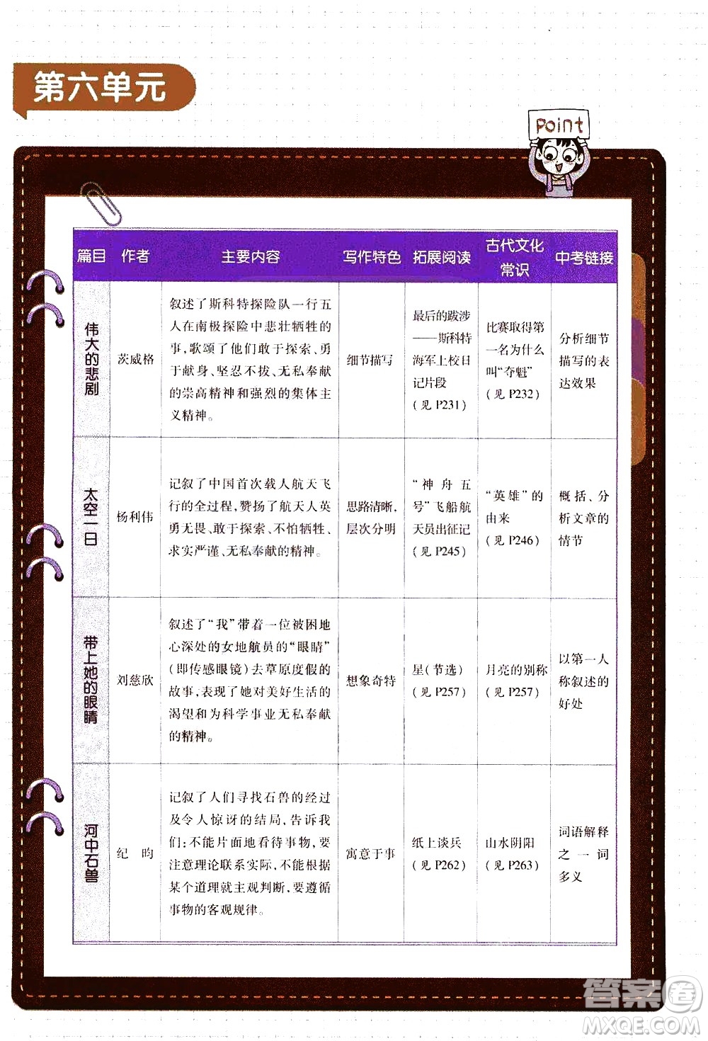 南京師范大學(xué)出版社2021教材幫初中語文七年級下冊RJ統(tǒng)編人教版答案