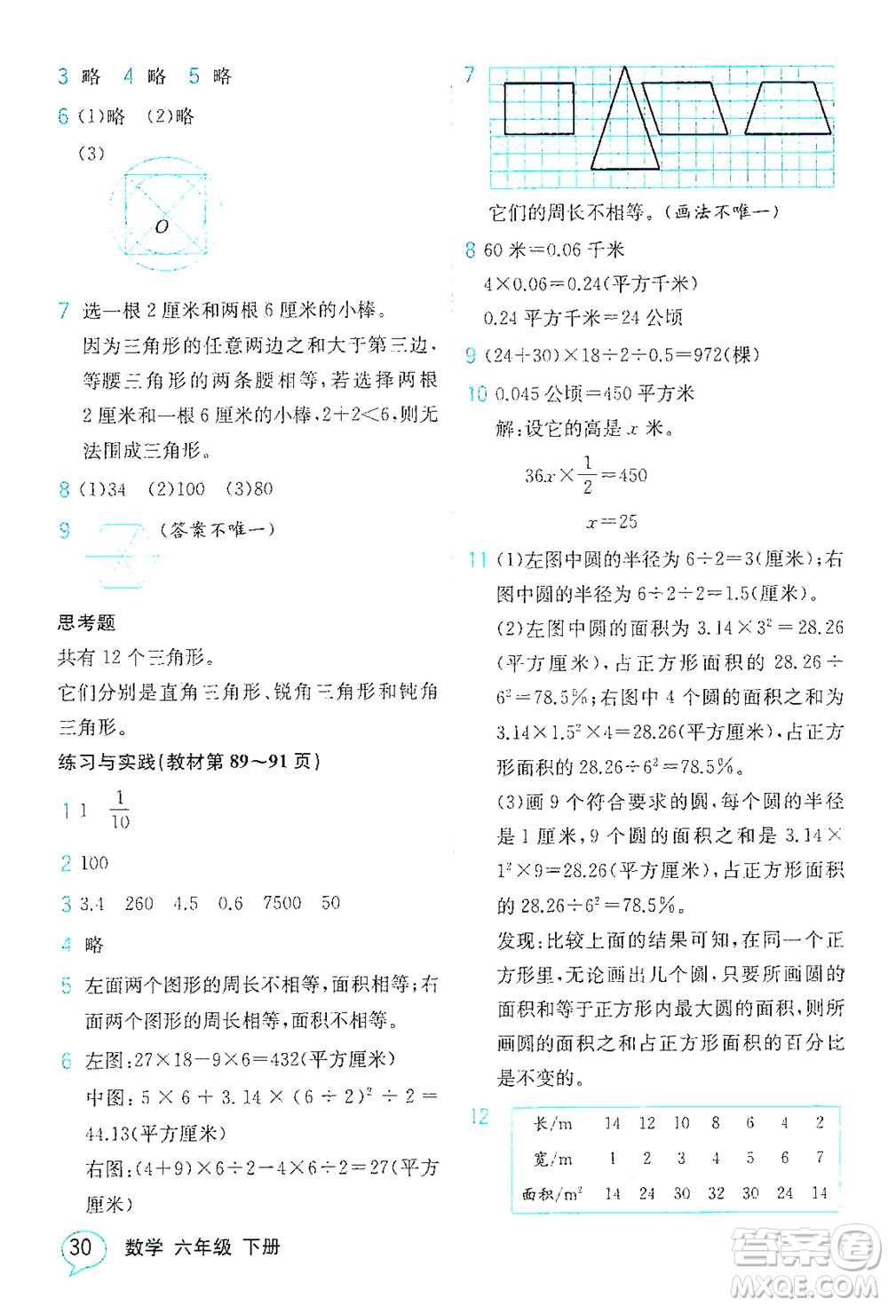 現(xiàn)代教育出版社2021教材解讀數(shù)學六年級下冊SJ蘇教版答案