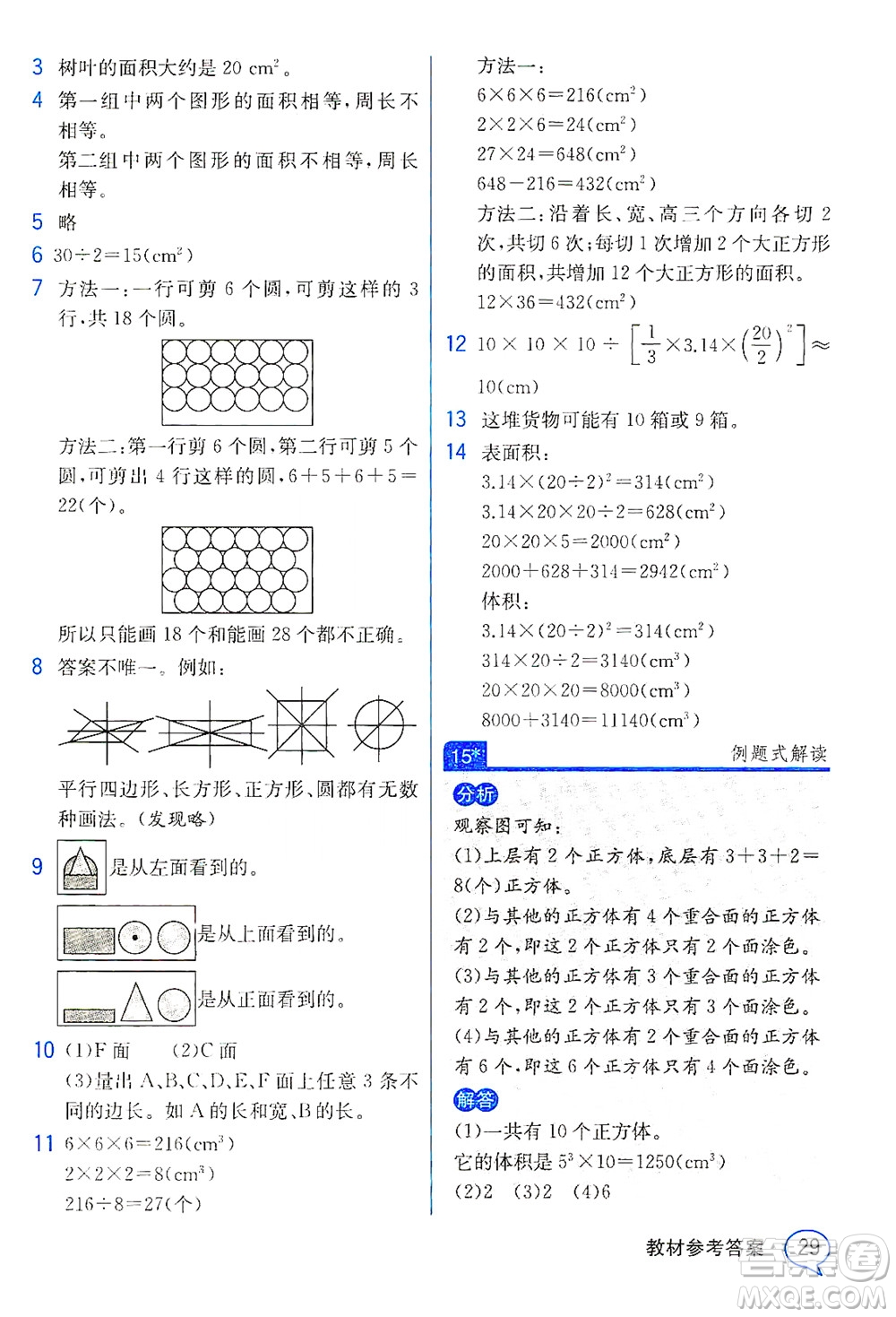 人民教育出版社2021教材解讀數(shù)學(xué)六年級下冊人教版答案