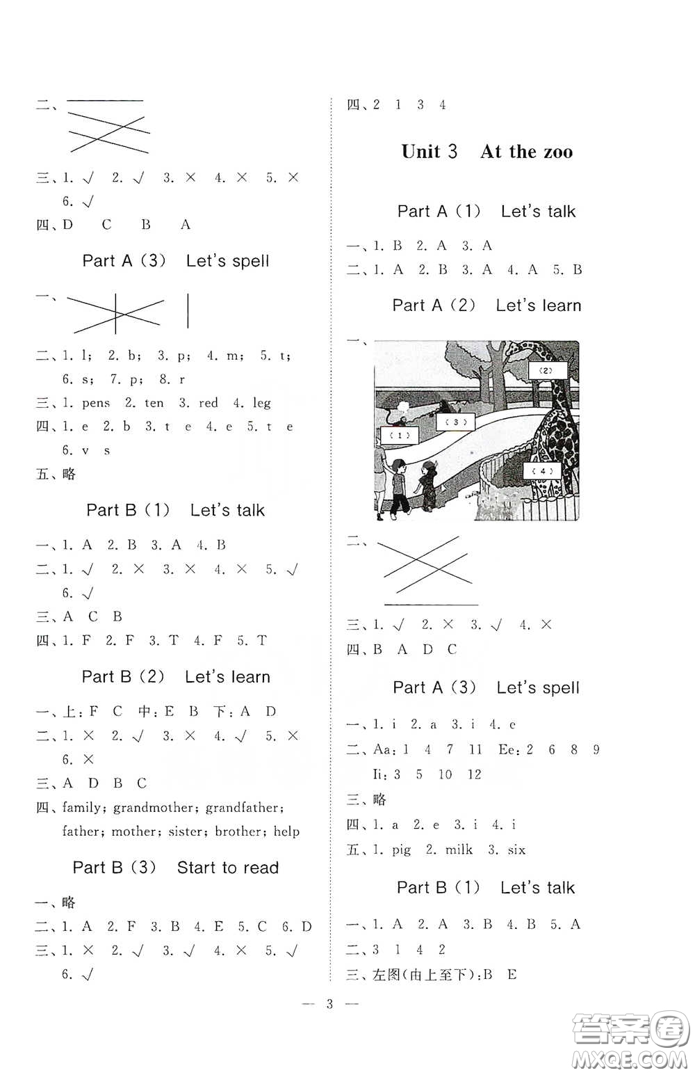 山東友誼出版社2021新課程助學(xué)小學(xué)同步練習(xí)冊(cè)提優(yōu)測(cè)試卷三年級(jí)英語(yǔ)下冊(cè)答案