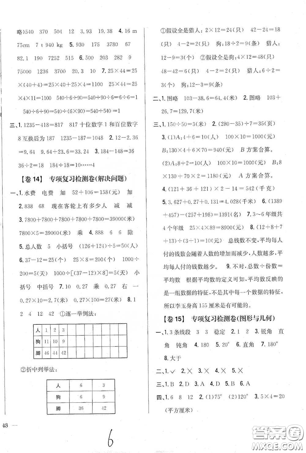 2021云南重點(diǎn)小學(xué)名師名題小學(xué)教材完全考卷四年級(jí)數(shù)學(xué)下冊(cè)新課標(biāo)人教版云南專版滇峰專用答案