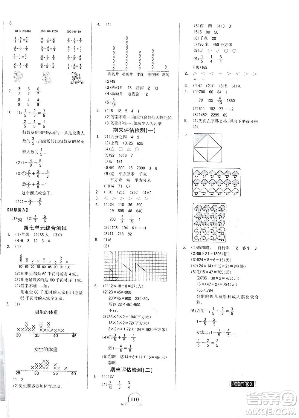 延邊大學(xué)出版社2021世紀(jì)金榜金榜小博士數(shù)學(xué)三年級(jí)下冊(cè)BS北師大版答案