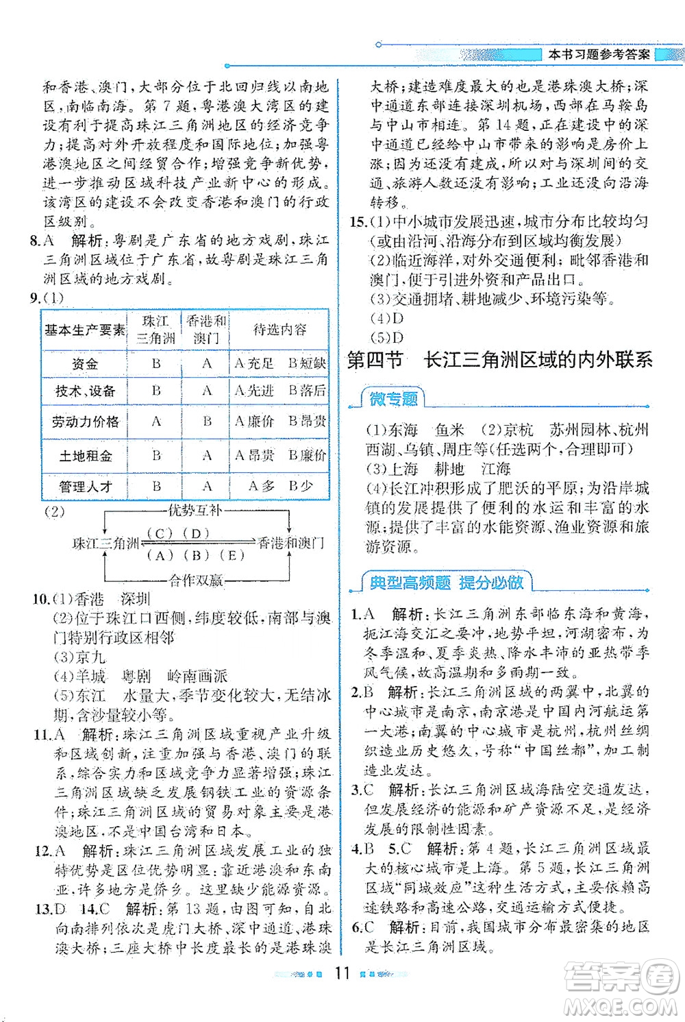 現(xiàn)代教育出版社2021教材解讀地理八年級下冊XJ湘教版答案