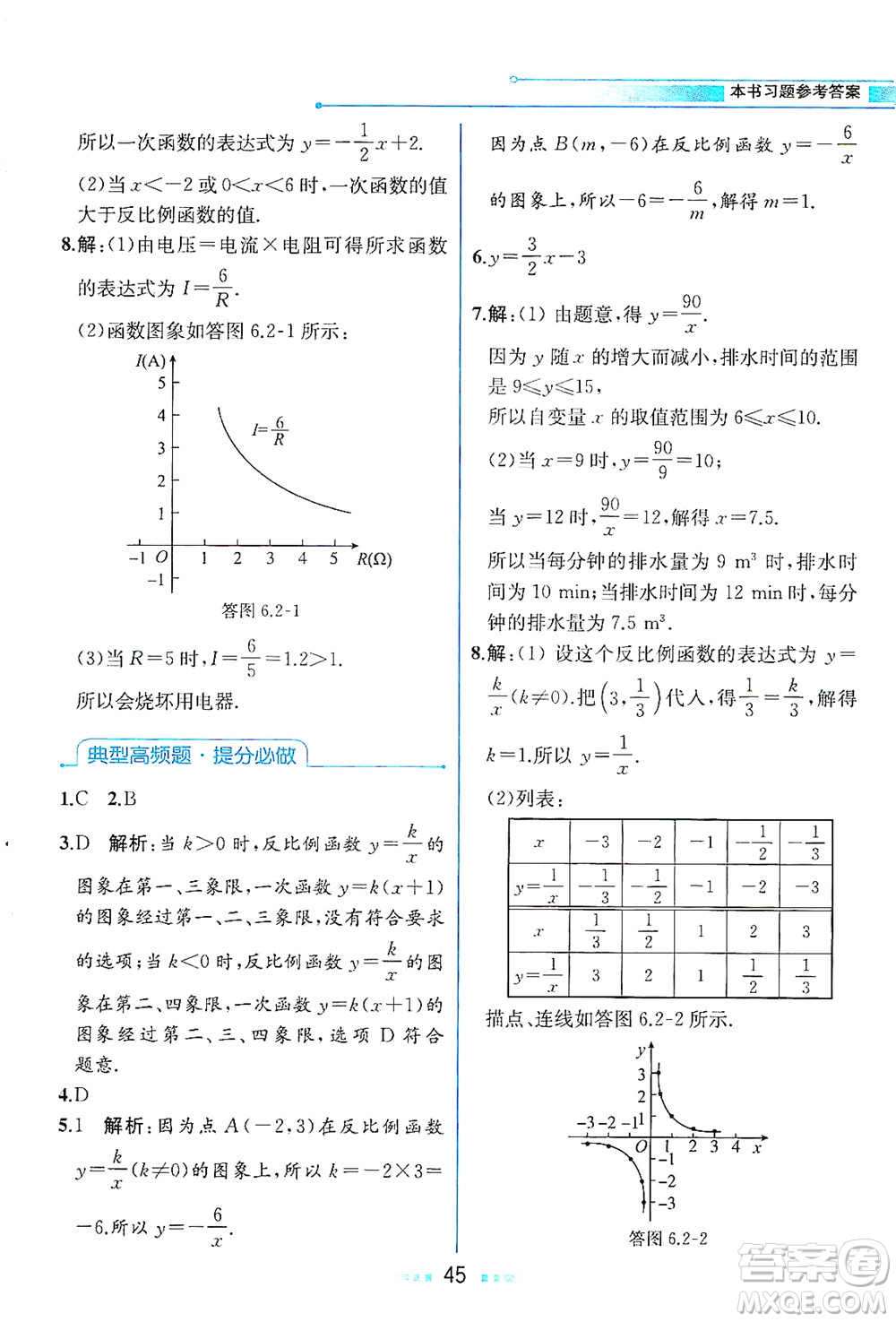 現(xiàn)代教育出版社2021教材解讀數(shù)學(xué)八年級(jí)下冊(cè)ZJ浙教版答案