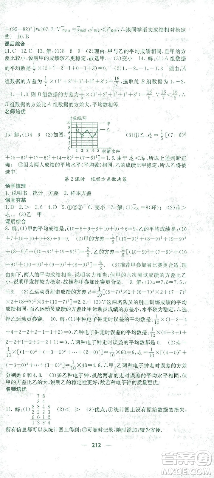 四川大學(xué)出版社2021名校課堂內(nèi)外數(shù)學(xué)八年級下冊人教版答案