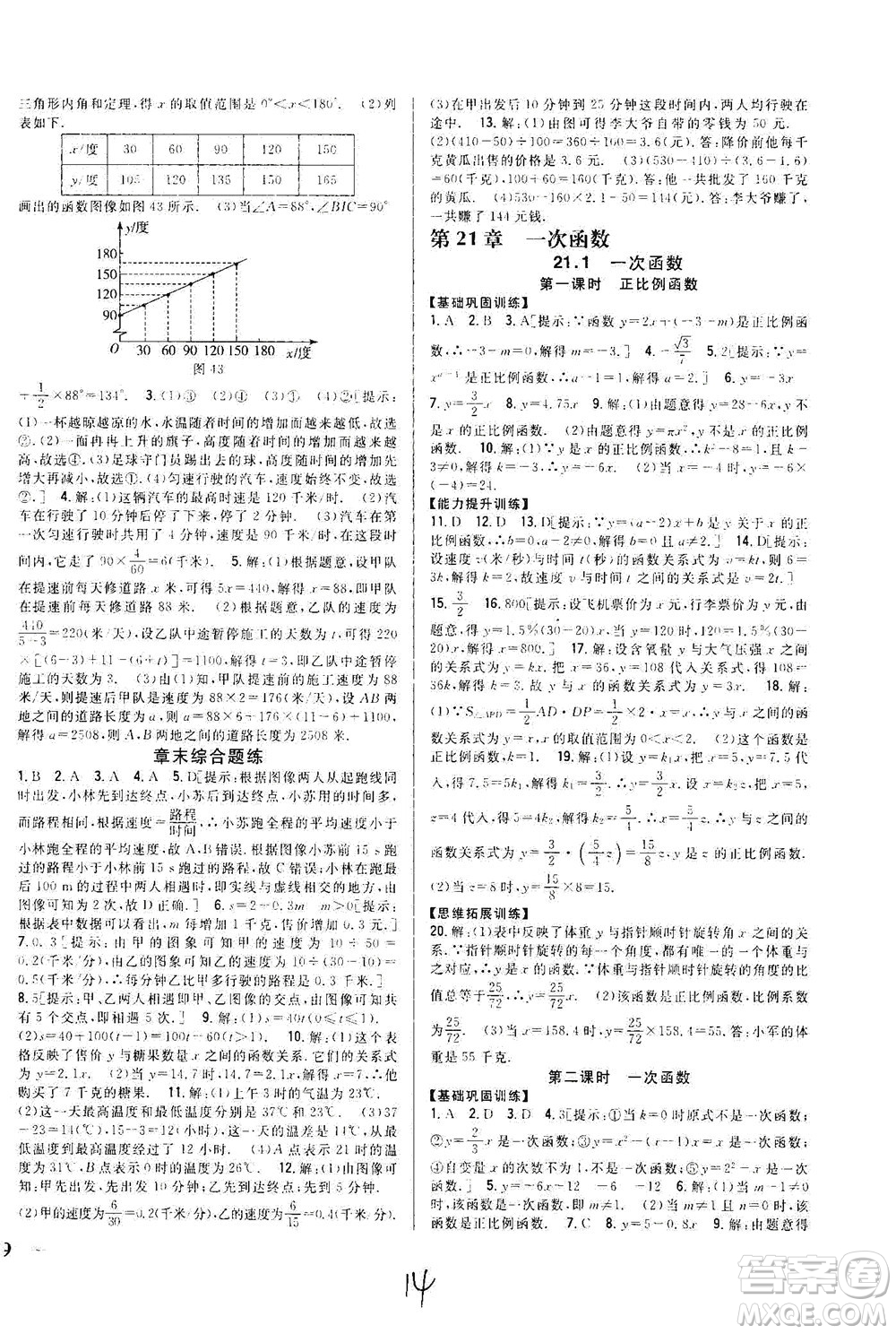 吉林人民出版社2021全科王同步課時練習(xí)數(shù)學(xué)八年級下冊新課標(biāo)翼教版答案