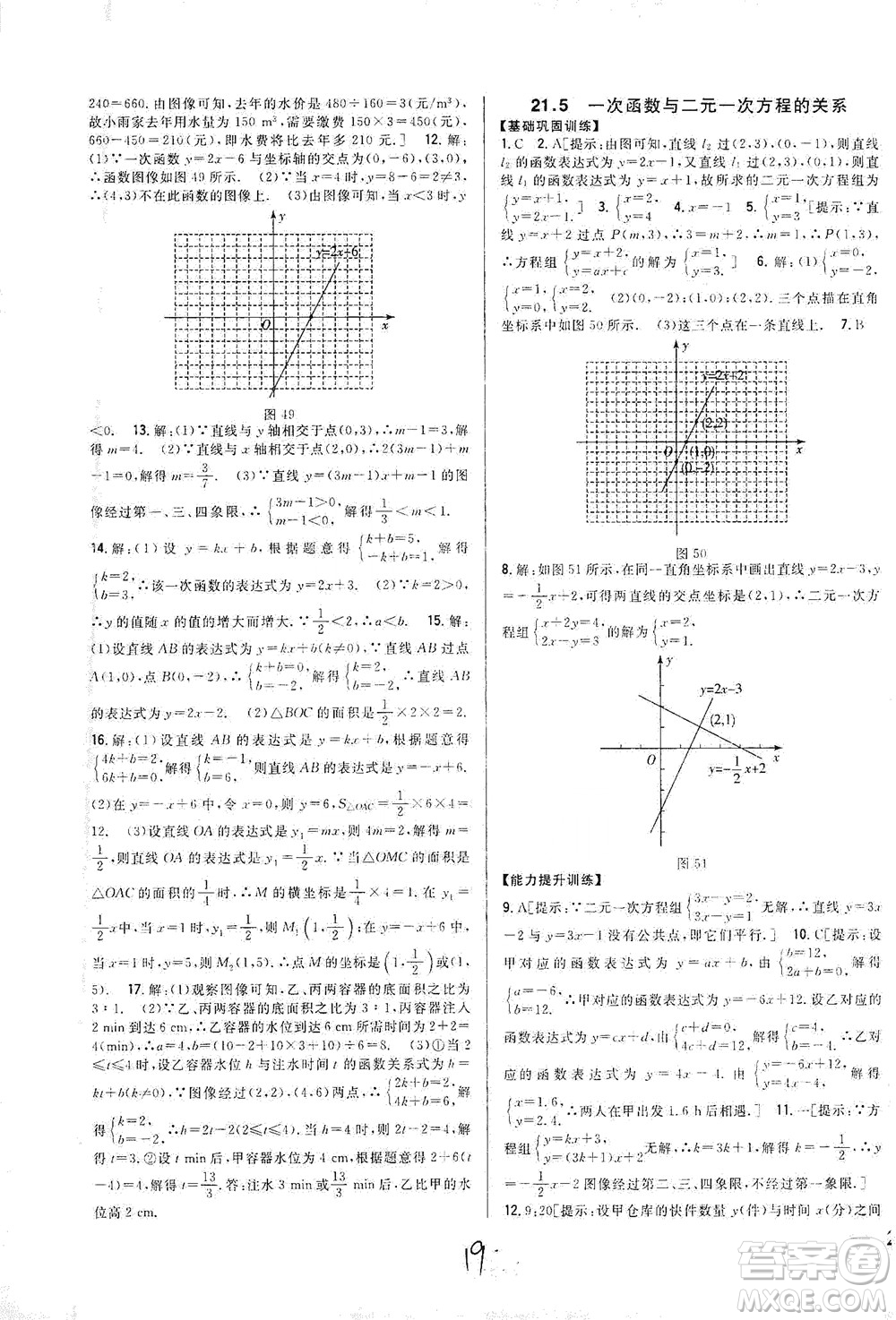 吉林人民出版社2021全科王同步課時練習(xí)數(shù)學(xué)八年級下冊新課標(biāo)翼教版答案