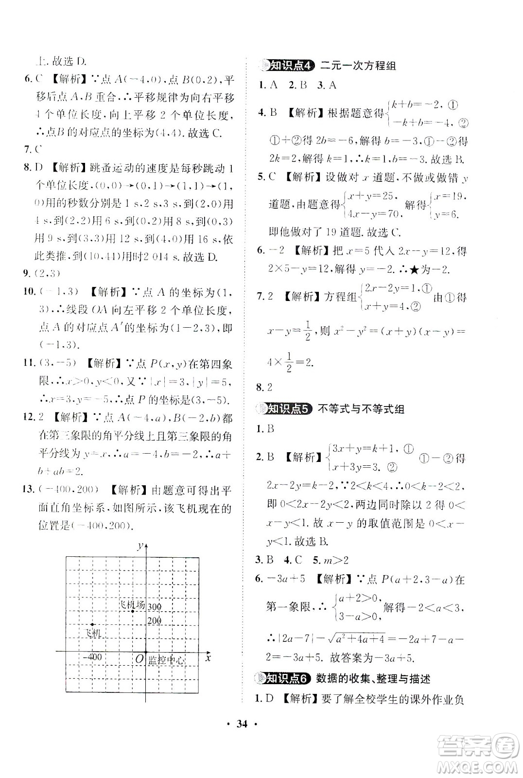 山東畫報(bào)出版社2021一課三練單元測(cè)試數(shù)學(xué)七年級(jí)下冊(cè)人教版答案