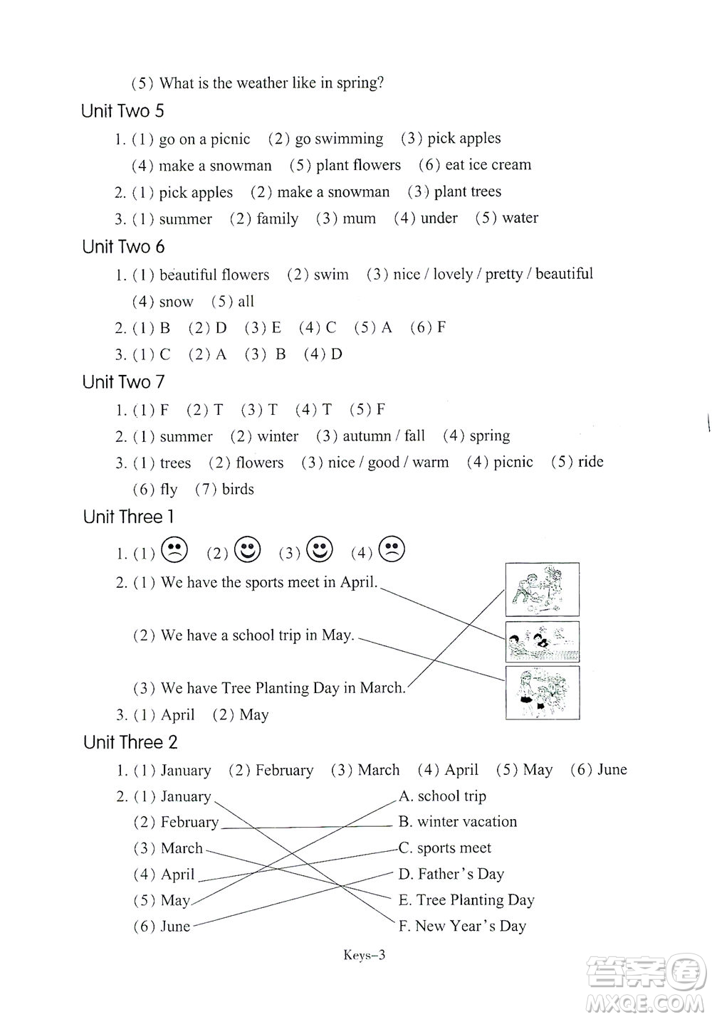 浙江少年兒童出版社2021每課一練五年級(jí)下冊(cè)小學(xué)英語(yǔ)R人教版答案