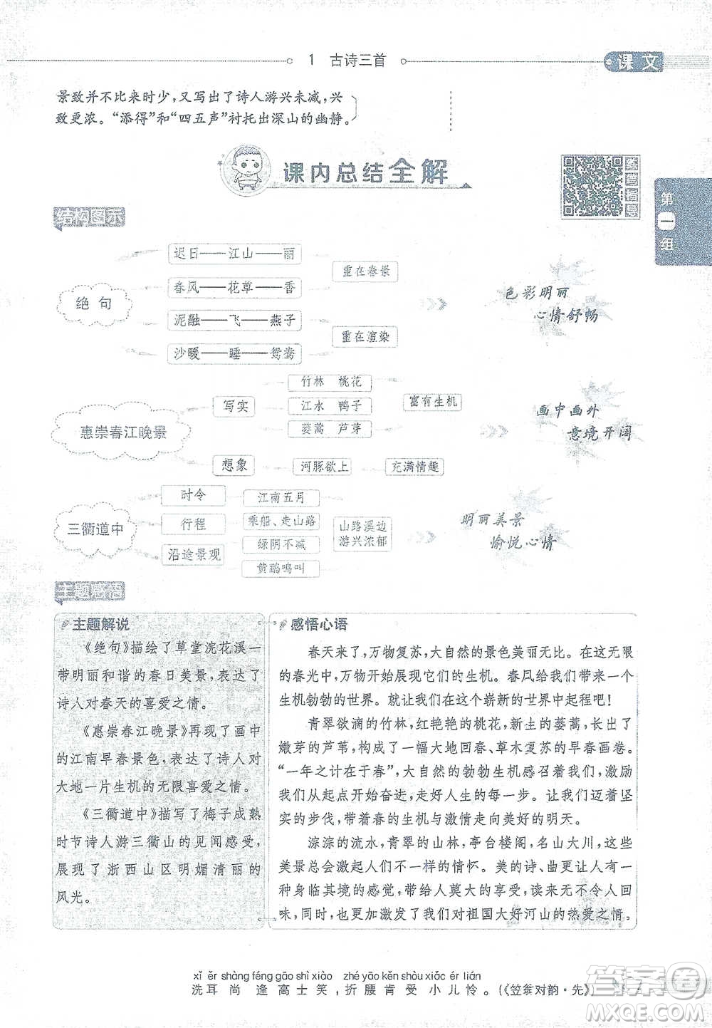 陜西人民教育出版社2021小學(xué)教材全解三年級(jí)語(yǔ)文下冊(cè)人教版參考答案