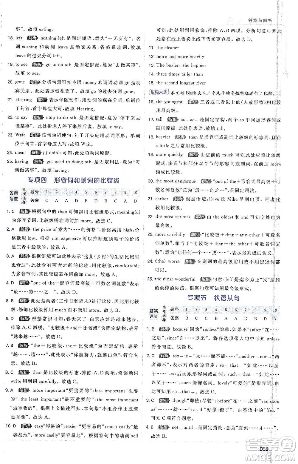 開明出版社2021少年班初中英語八年級下冊人教版參考答案