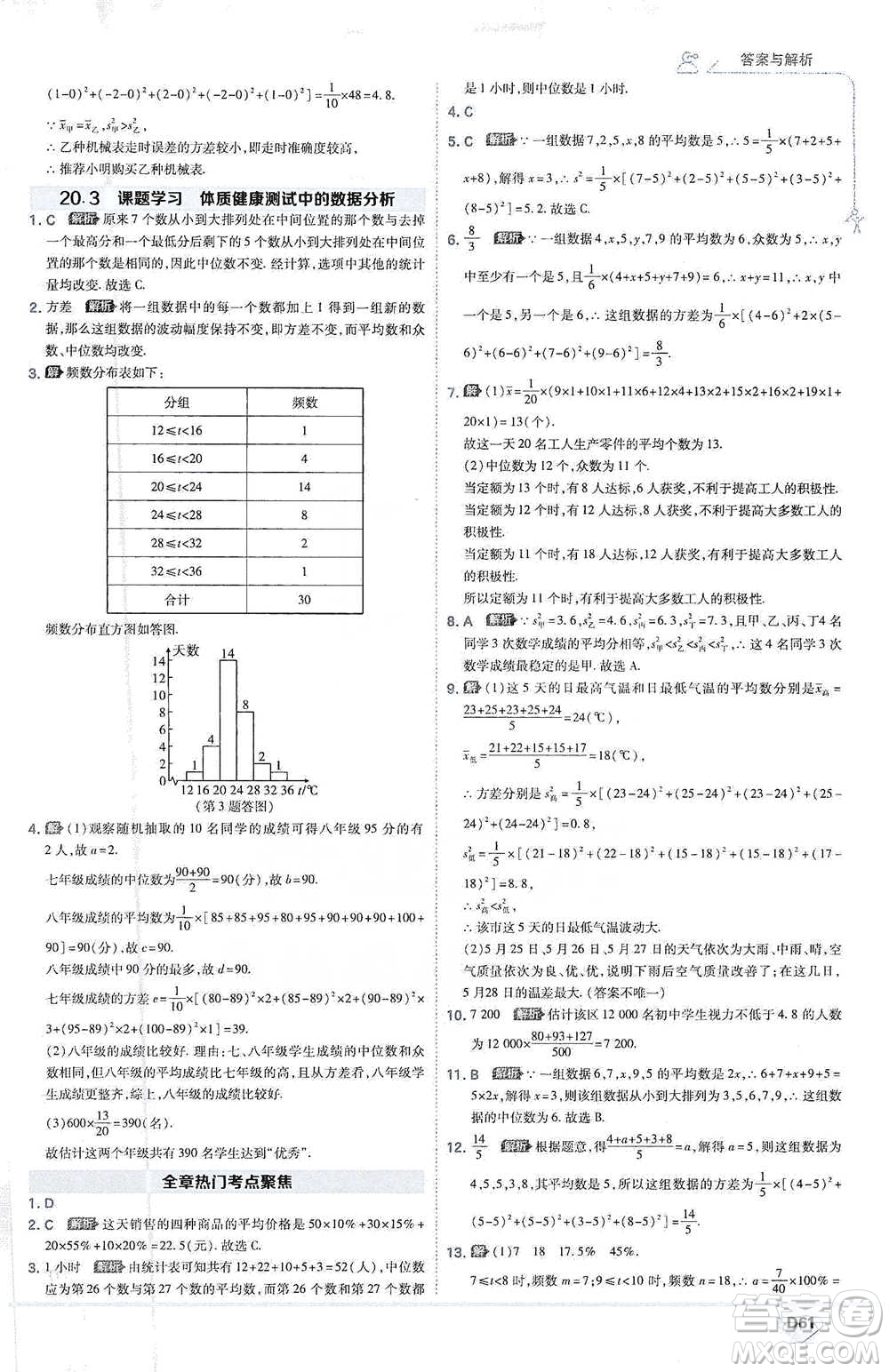 開(kāi)明出版社2021少年班初中數(shù)學(xué)八年級(jí)下冊(cè)人教版參考答案