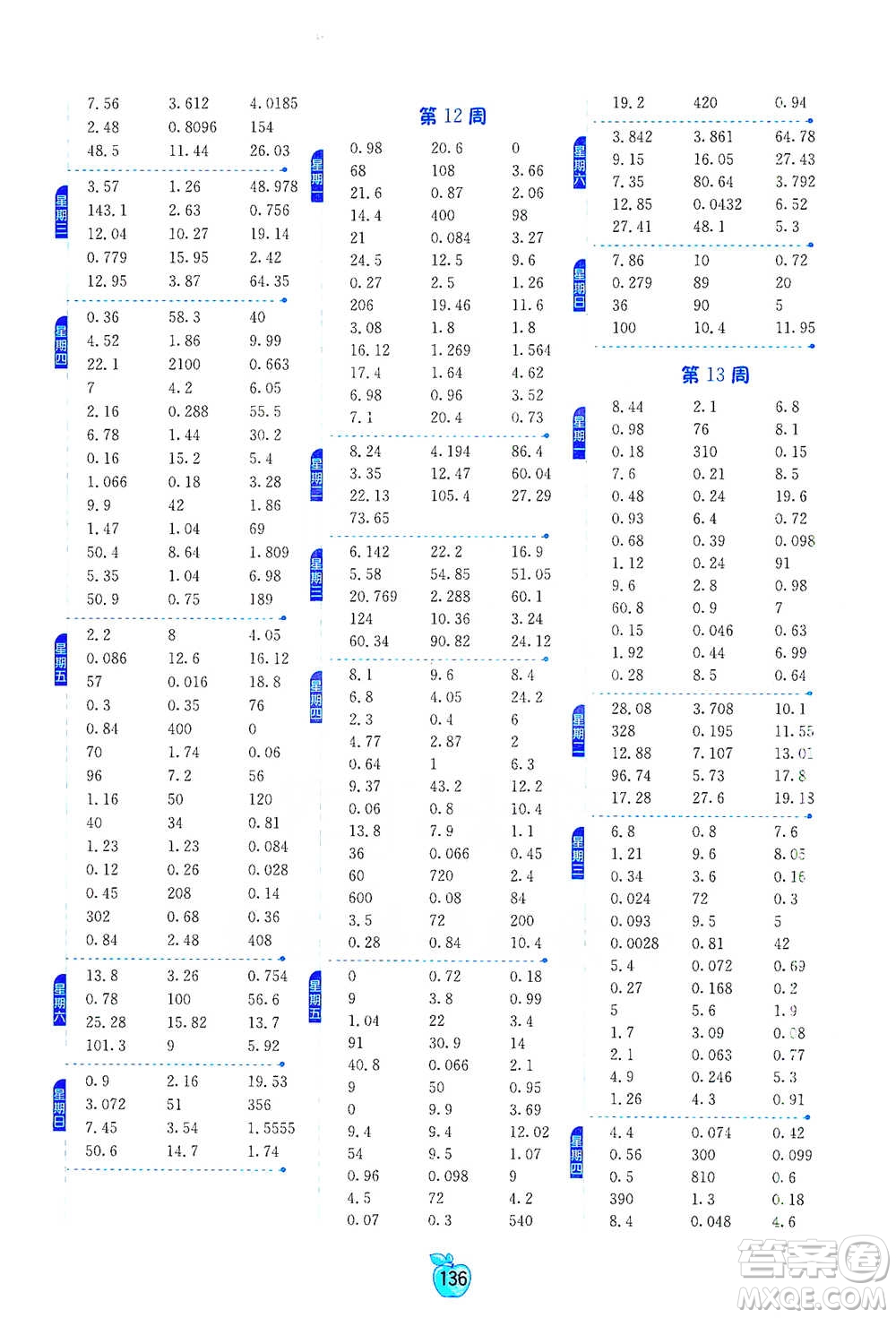 江蘇人民出版社2021小學(xué)數(shù)學(xué)計(jì)算高手四年級(jí)下冊(cè)北師大版參考答案