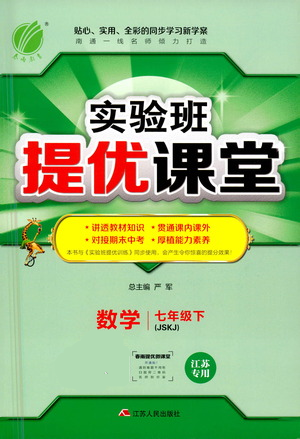 江蘇人民出版社2021春雨教育實驗班提優(yōu)課堂七年級下冊數學江蘇專用蘇科版參考答案