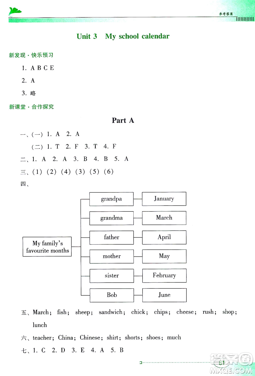 廣東教育出版社2021南方新課堂金牌學(xué)案英語五年級下冊PEP人教版答案